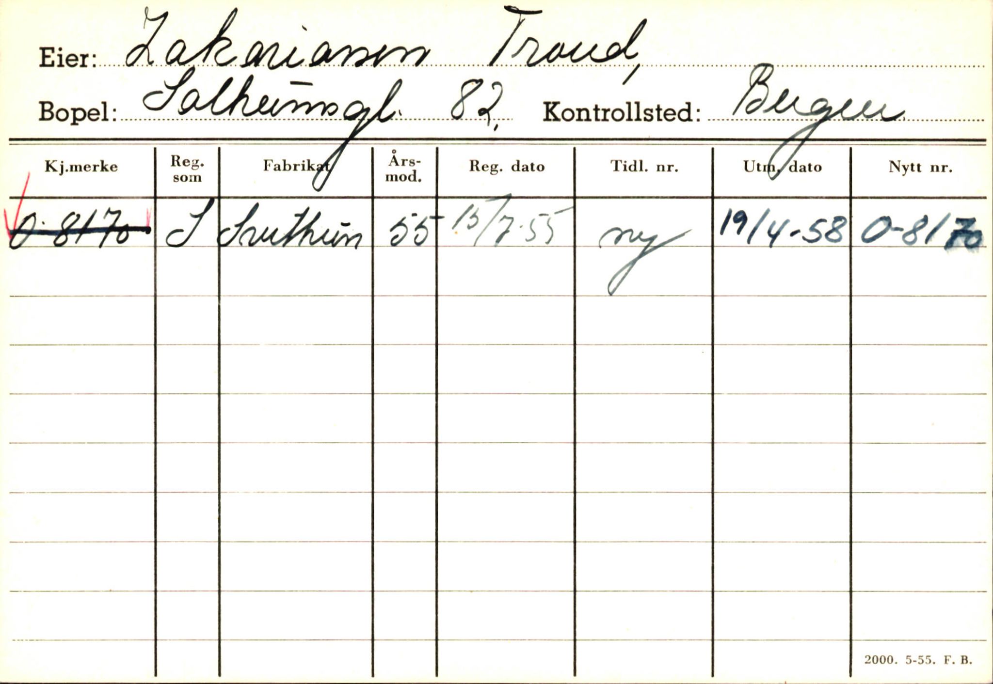 Statens vegvesen, Hordaland vegkontor, AV/SAB-A-5201/2/Hb/L0037: O-eierkort W-P, 1920-1971, p. 992