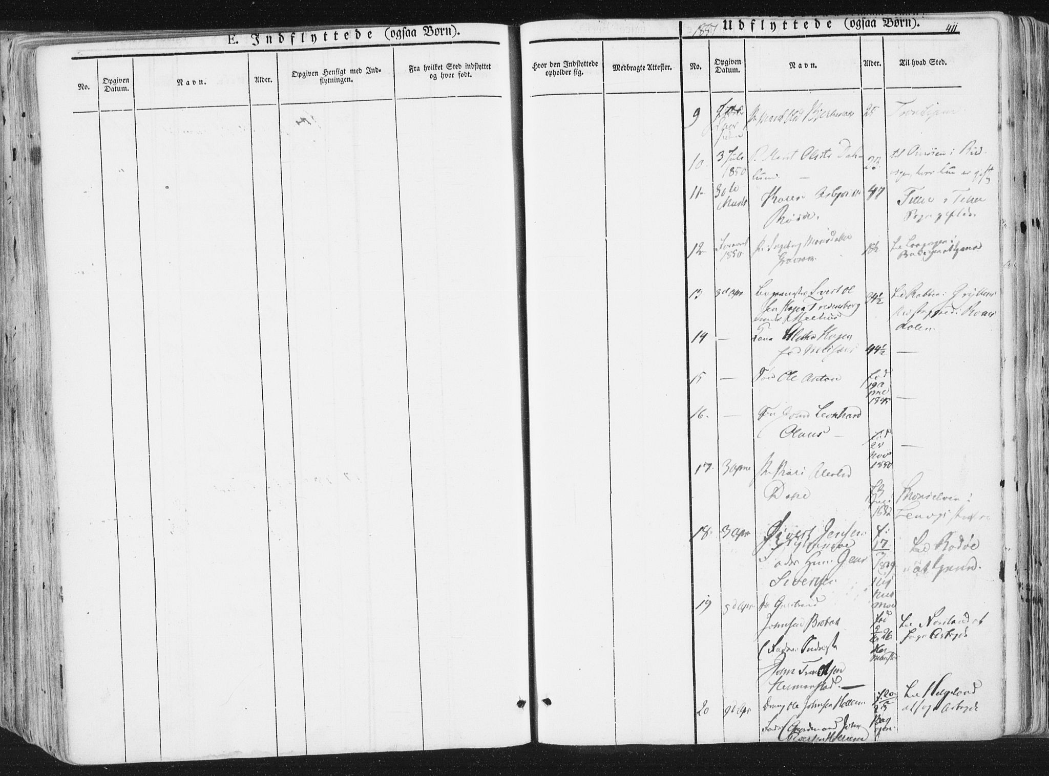 Ministerialprotokoller, klokkerbøker og fødselsregistre - Sør-Trøndelag, SAT/A-1456/691/L1074: Parish register (official) no. 691A06, 1842-1852, p. 411