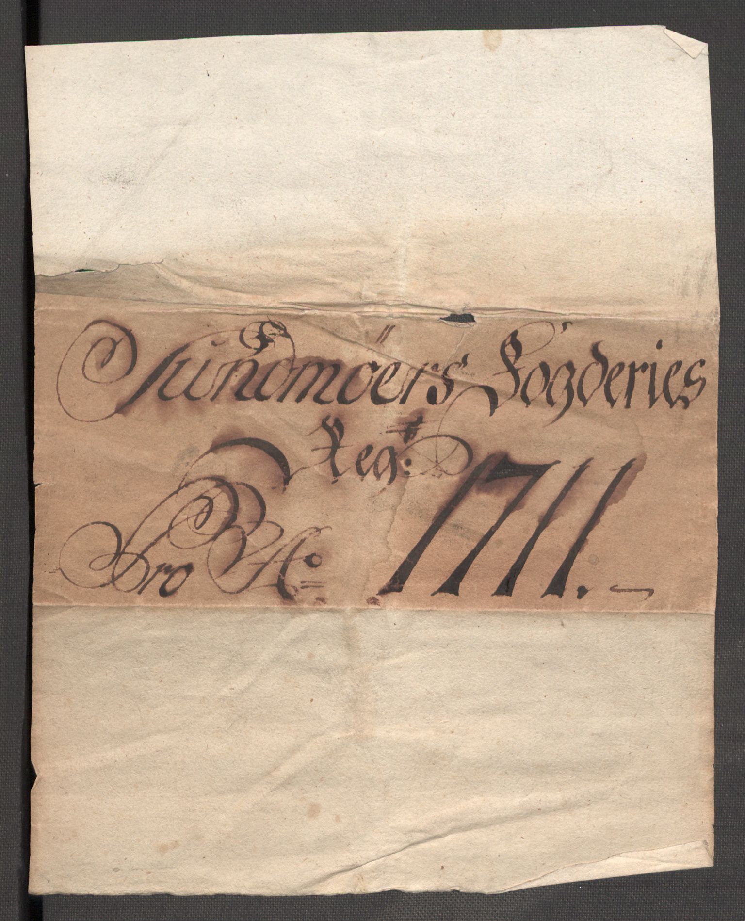 Rentekammeret inntil 1814, Reviderte regnskaper, Fogderegnskap, AV/RA-EA-4092/R54/L3564: Fogderegnskap Sunnmøre, 1711, p. 3