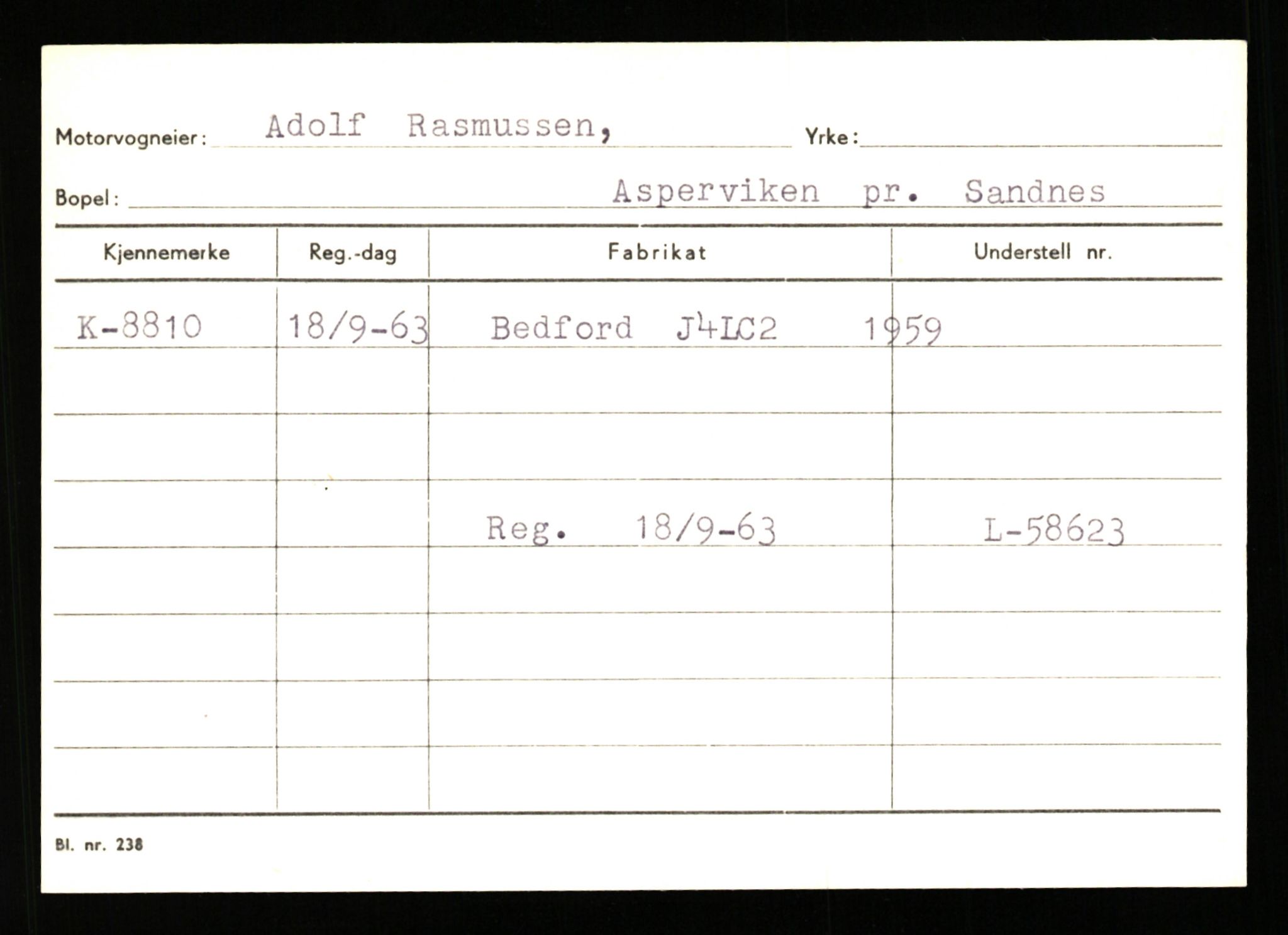 Stavanger trafikkstasjon, SAST/A-101942/0/G/L0002: Registreringsnummer: 5791 - 10405, 1930-1971, p. 1929