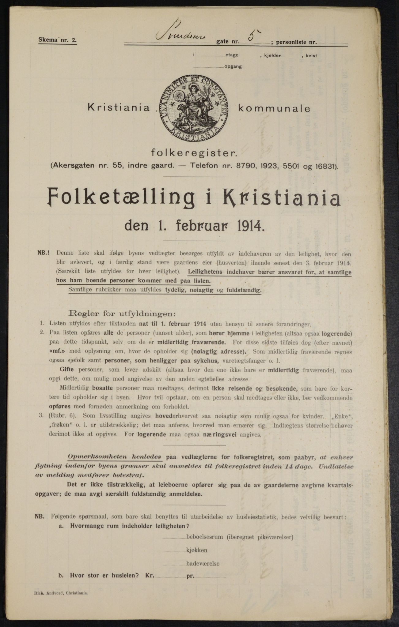 OBA, Municipal Census 1914 for Kristiania, 1914, p. 81281