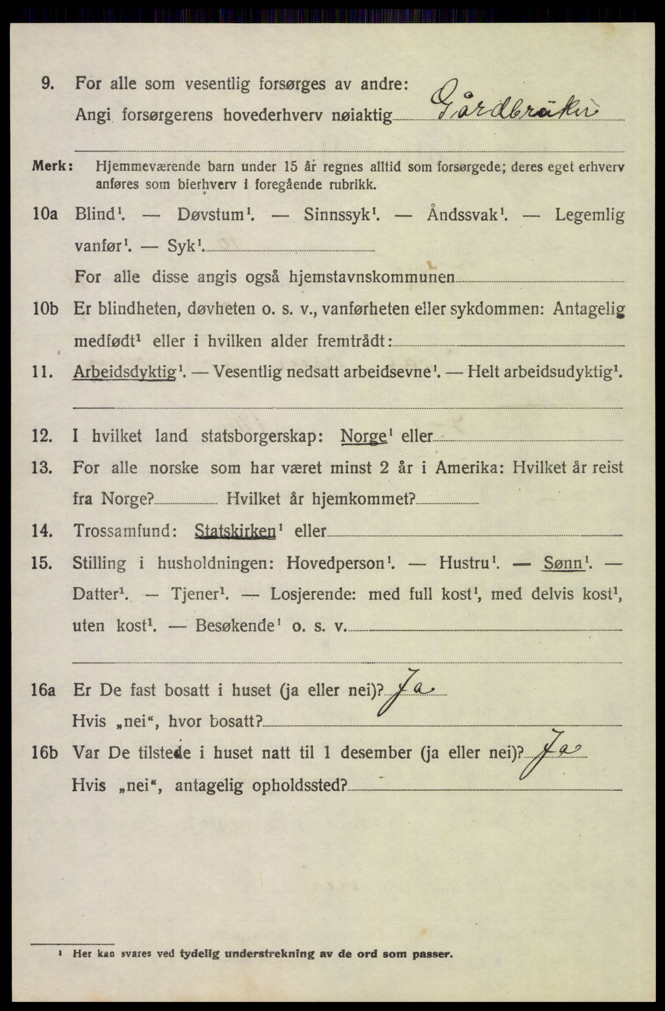 SAH, 1920 census for Trysil, 1920, p. 7712