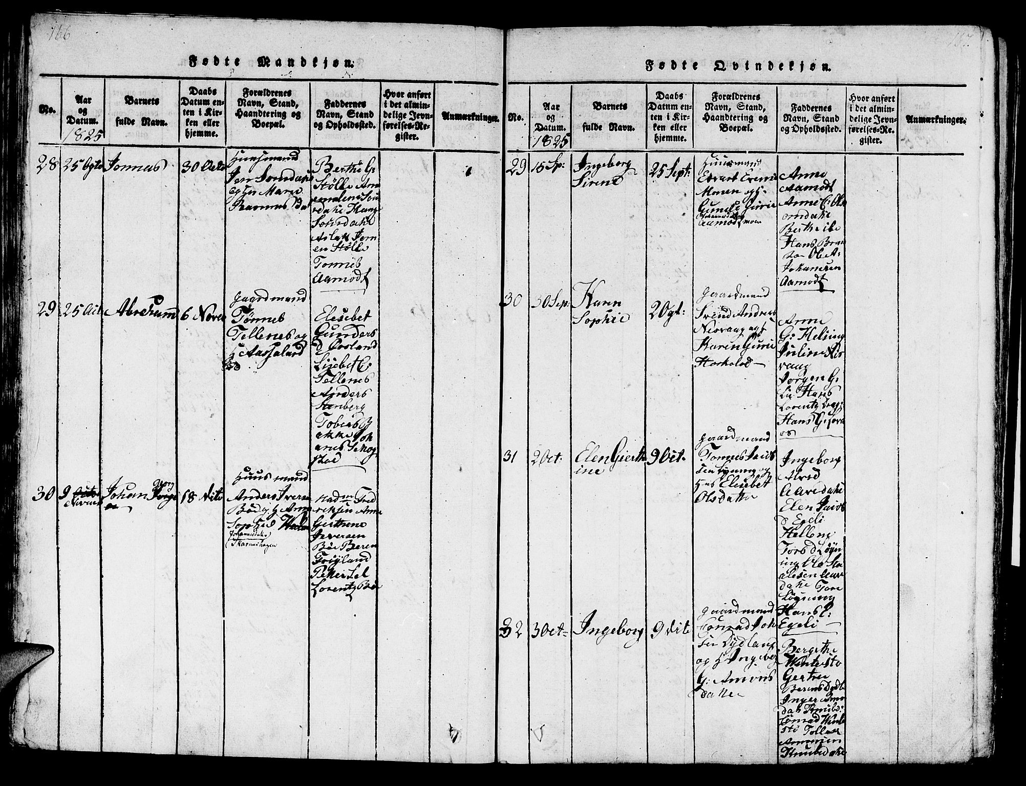 Sokndal sokneprestkontor, SAST/A-101808: Parish register (official) no. A 6, 1815-1826, p. 166-167