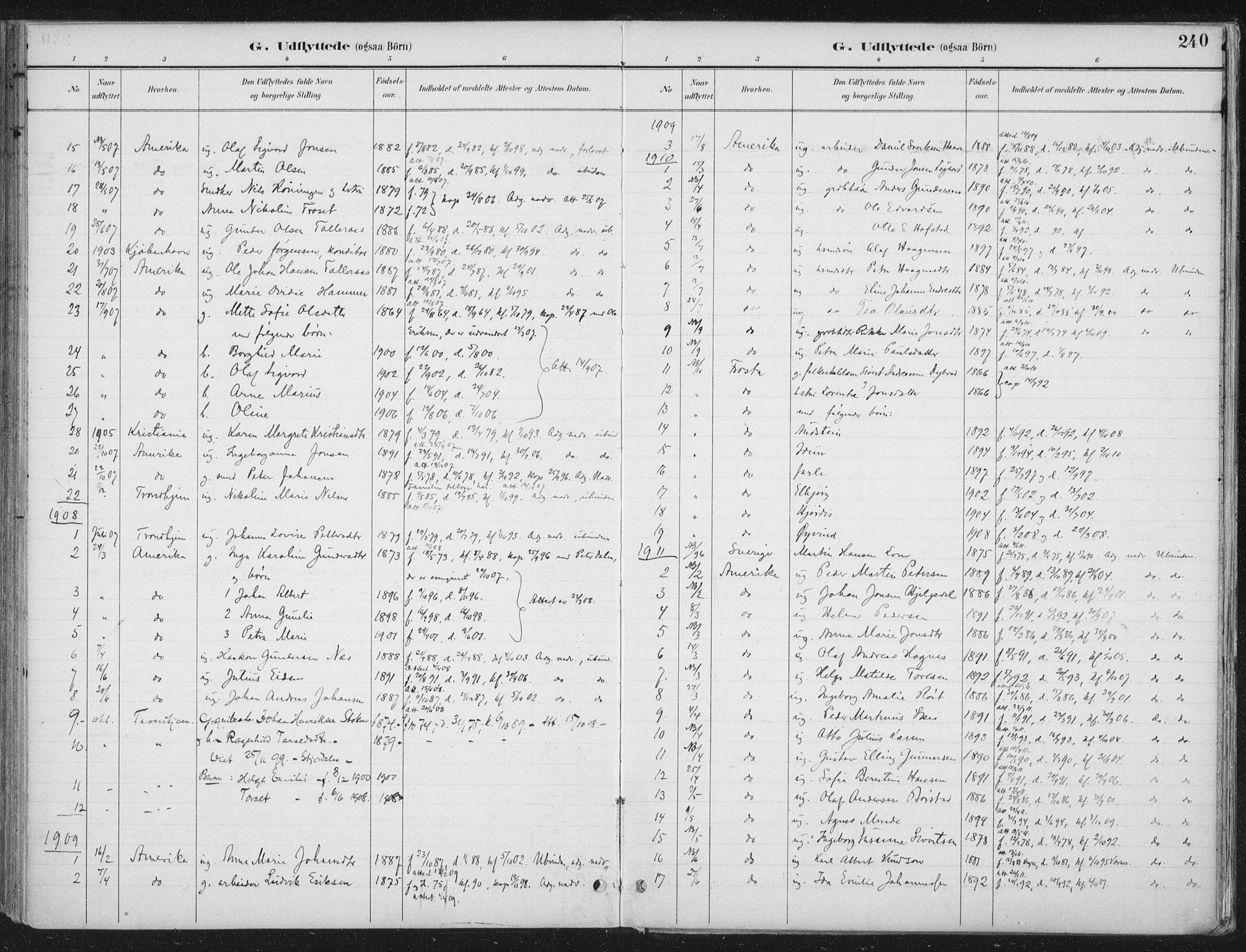 Ministerialprotokoller, klokkerbøker og fødselsregistre - Nord-Trøndelag, SAT/A-1458/709/L0082: Parish register (official) no. 709A22, 1896-1916, p. 240
