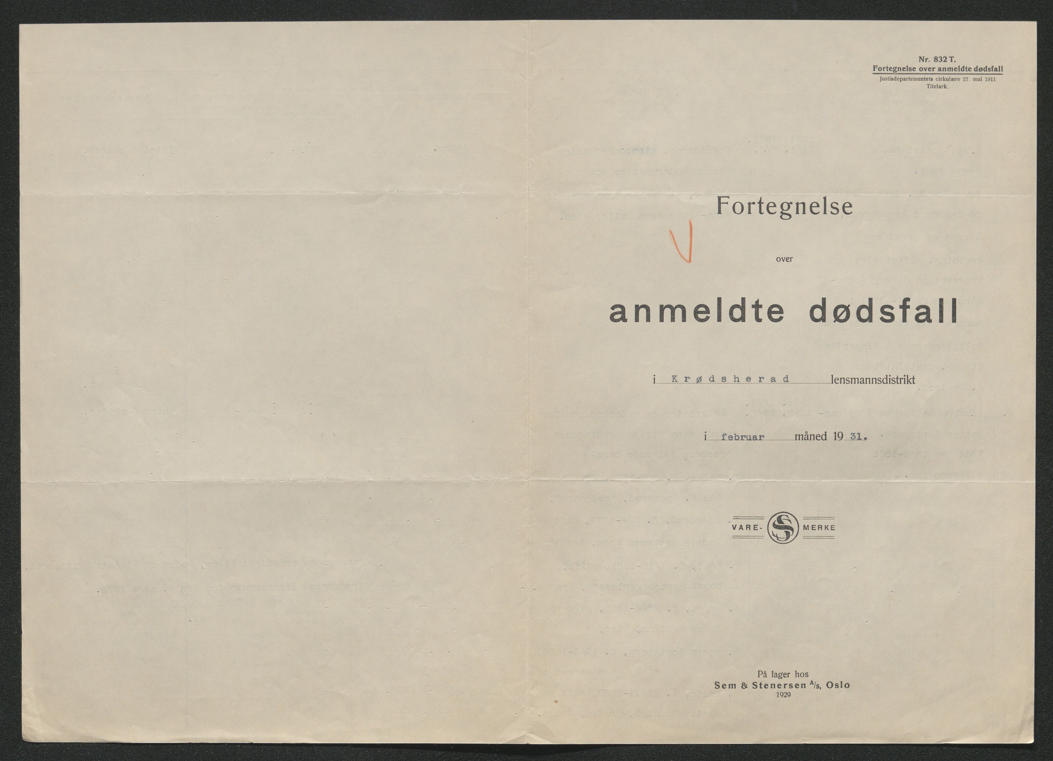 Eiker, Modum og Sigdal sorenskriveri, AV/SAKO-A-123/H/Ha/Hab/L0046: Dødsfallsmeldinger, 1930-1931, p. 718