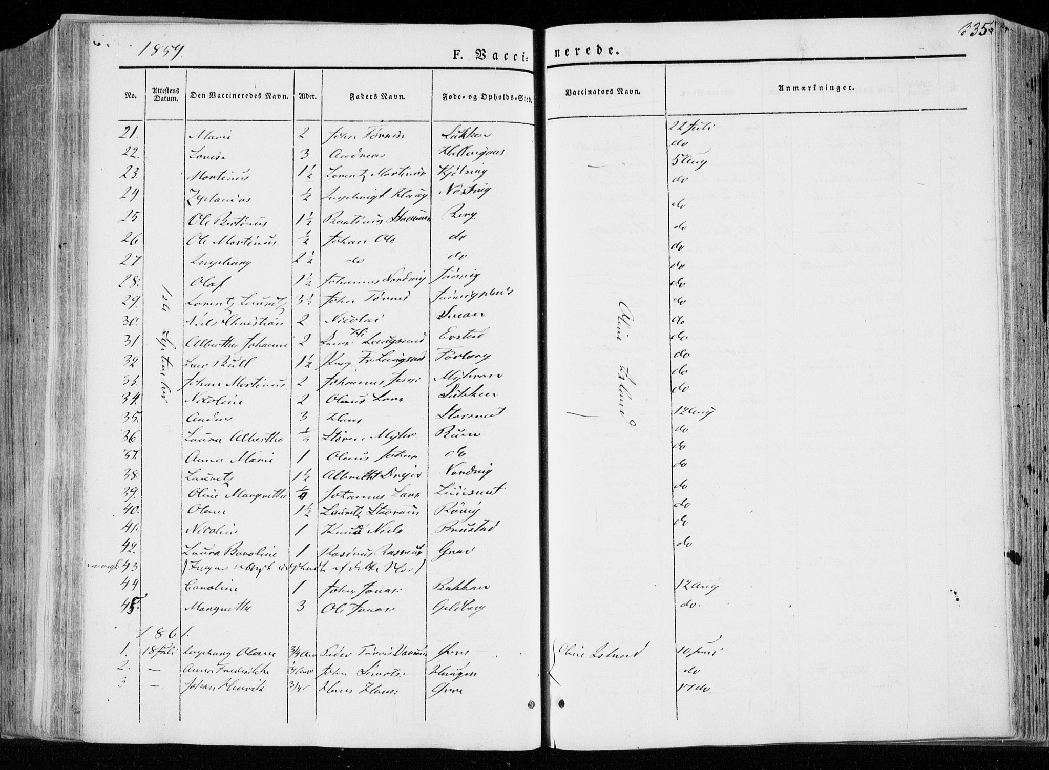 Ministerialprotokoller, klokkerbøker og fødselsregistre - Nord-Trøndelag, AV/SAT-A-1458/722/L0218: Parish register (official) no. 722A05, 1843-1868, p. 335