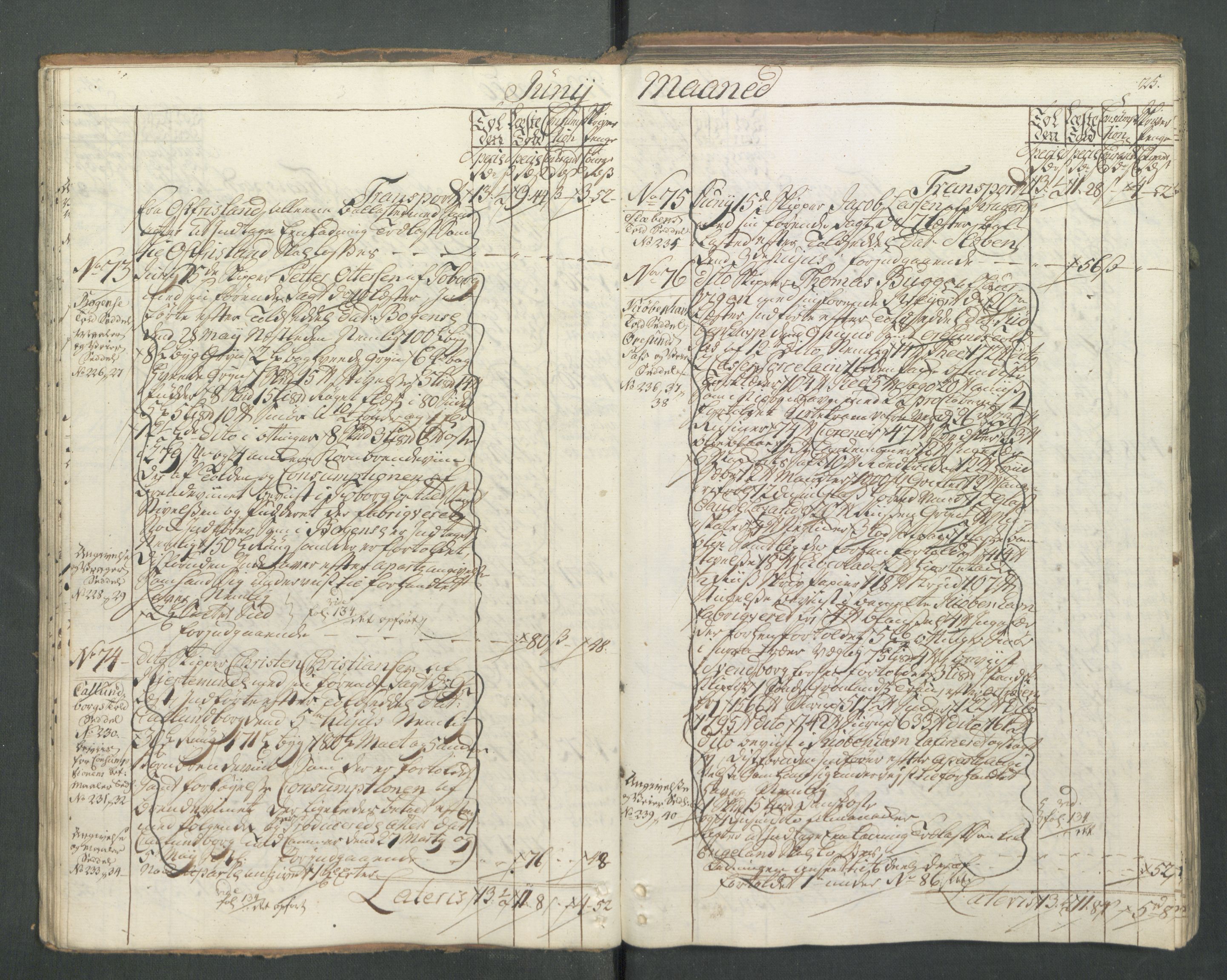 Generaltollkammeret, tollregnskaper, AV/RA-EA-5490/R13/L0032/0001: Tollregnskaper Kragerø / Inngående hovedtollbok, 1762, p. 24b-25a