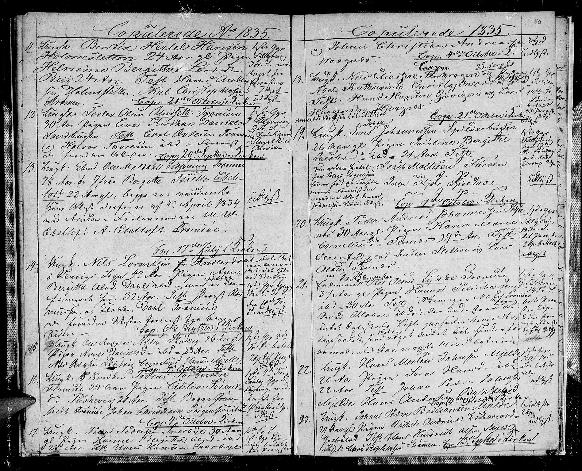 Tromsø sokneprestkontor/stiftsprosti/domprosti, AV/SATØ-S-1343/G/Gb/L0003klokker: Parish register (copy) no. 3, 1833-1836, p. 50