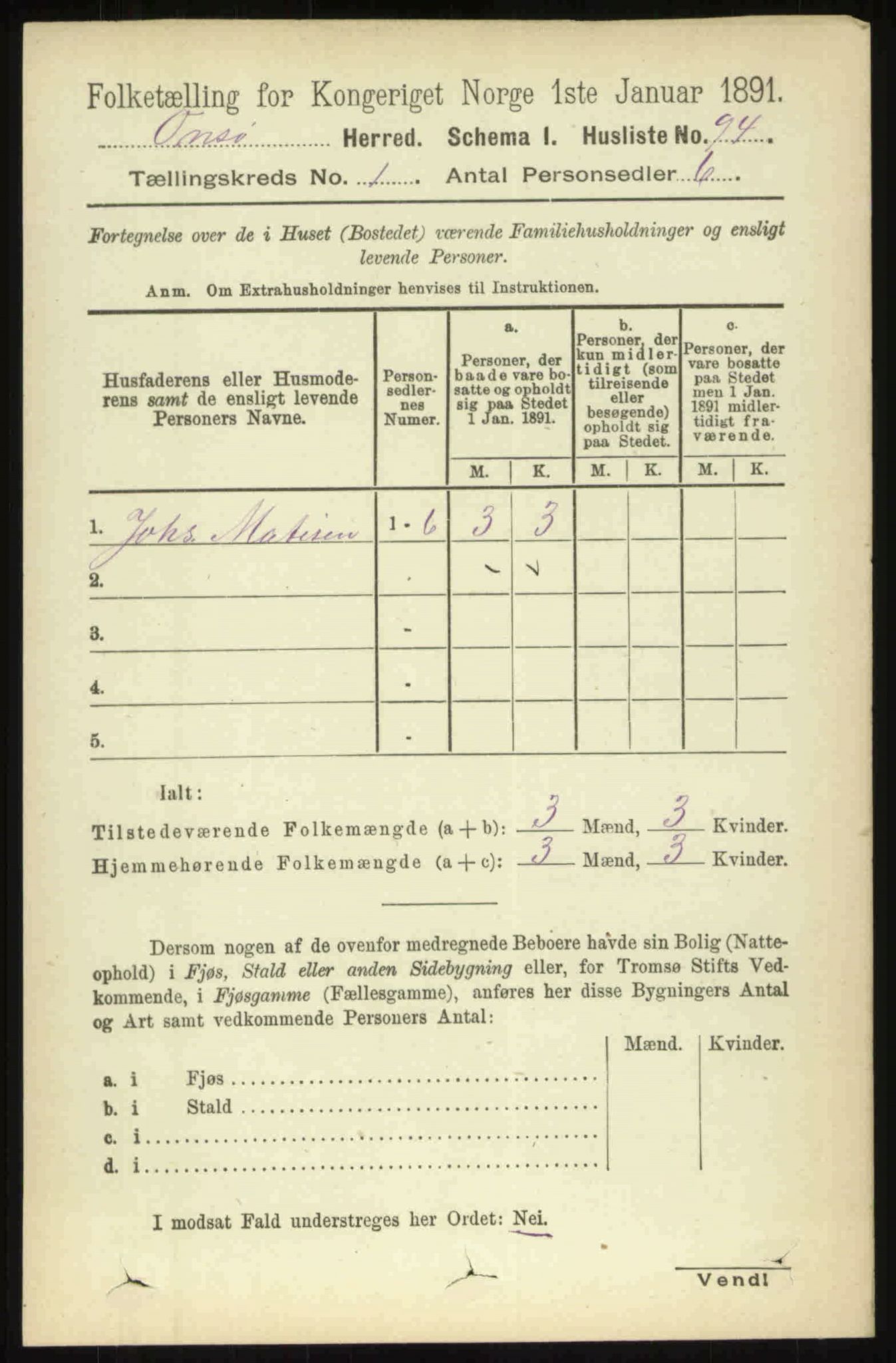 RA, 1891 census for 0134 Onsøy, 1891, p. 219