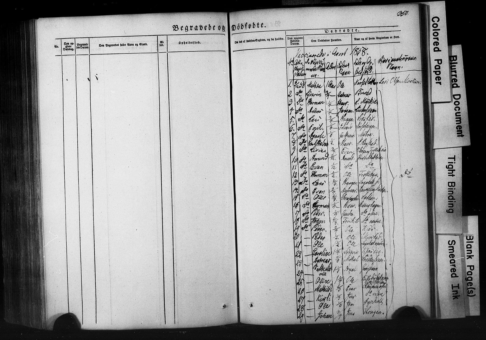 Løten prestekontor, SAH/PREST-022/K/Ka/L0007: Parish register (official) no. 7, 1850-1859, p. 350