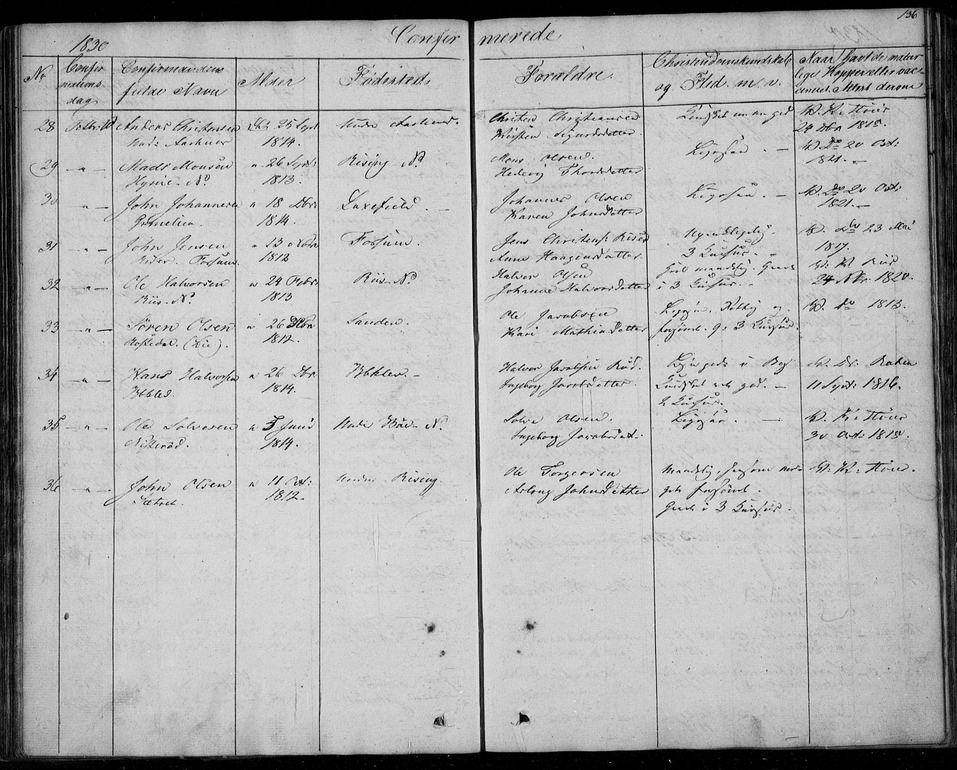 Gjerpen kirkebøker, AV/SAKO-A-265/F/Fa/L0006: Parish register (official) no. I 6, 1829-1834, p. 136