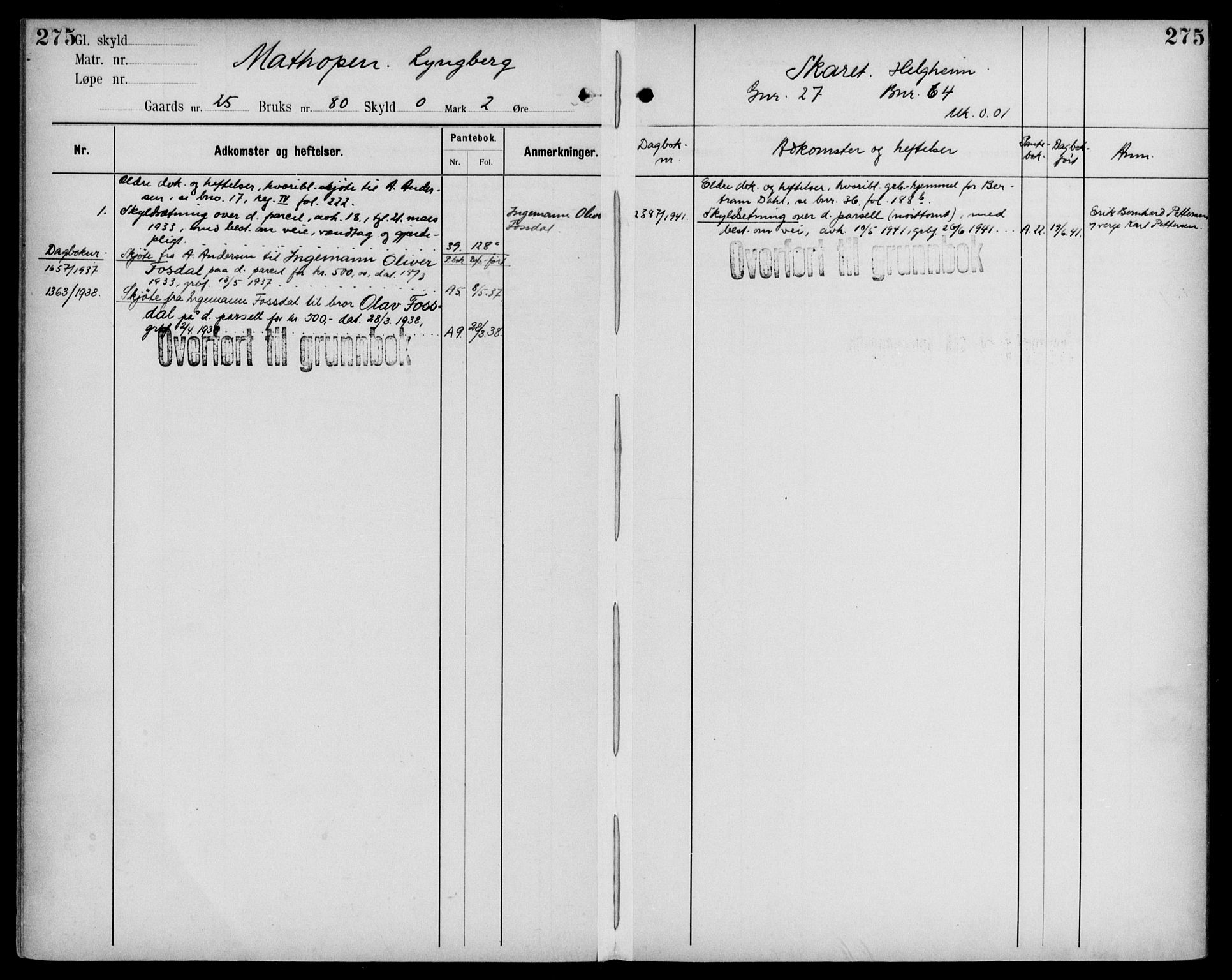 Midhordland sorenskriveri, AV/SAB-A-3001/1/G/Ga/Gab/L0109: Mortgage register no. II.A.b.109, p. 275