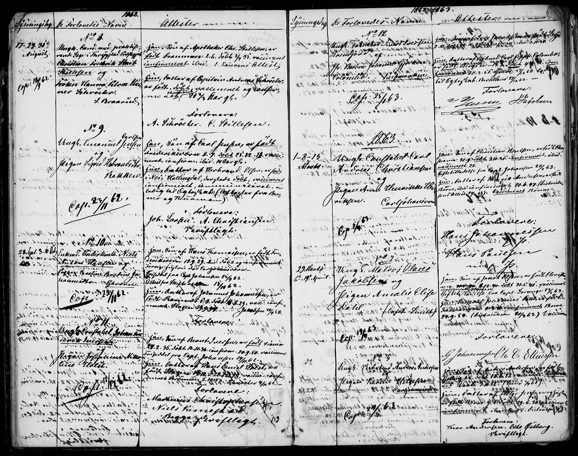 Horten kirkebøker, AV/SAKO-A-348/H/Ha/L0001: Banns register no. 1, 1855-1881