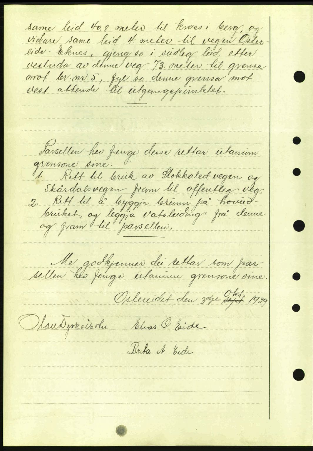 Nordhordland sorenskrivar, SAB/A-2901/1/G/Gb/Gbf/L0010: Mortgage book no. A10, 1939-1940, Diary no: : 2624/1939