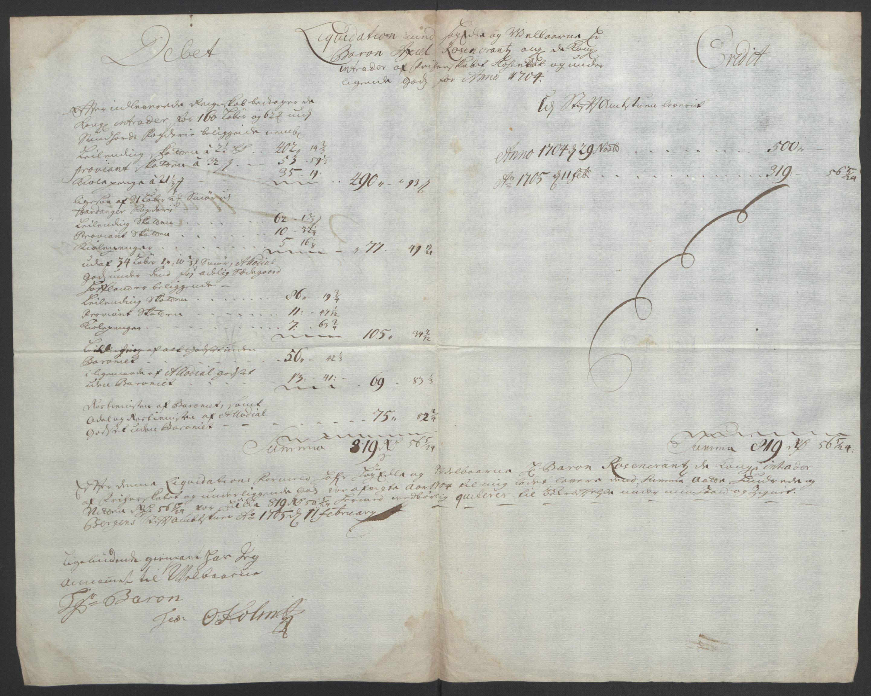 Rentekammeret inntil 1814, Reviderte regnskaper, Fogderegnskap, RA/EA-4092/R49/L3138: Fogderegnskap Rosendal Baroni, 1691-1714, p. 162