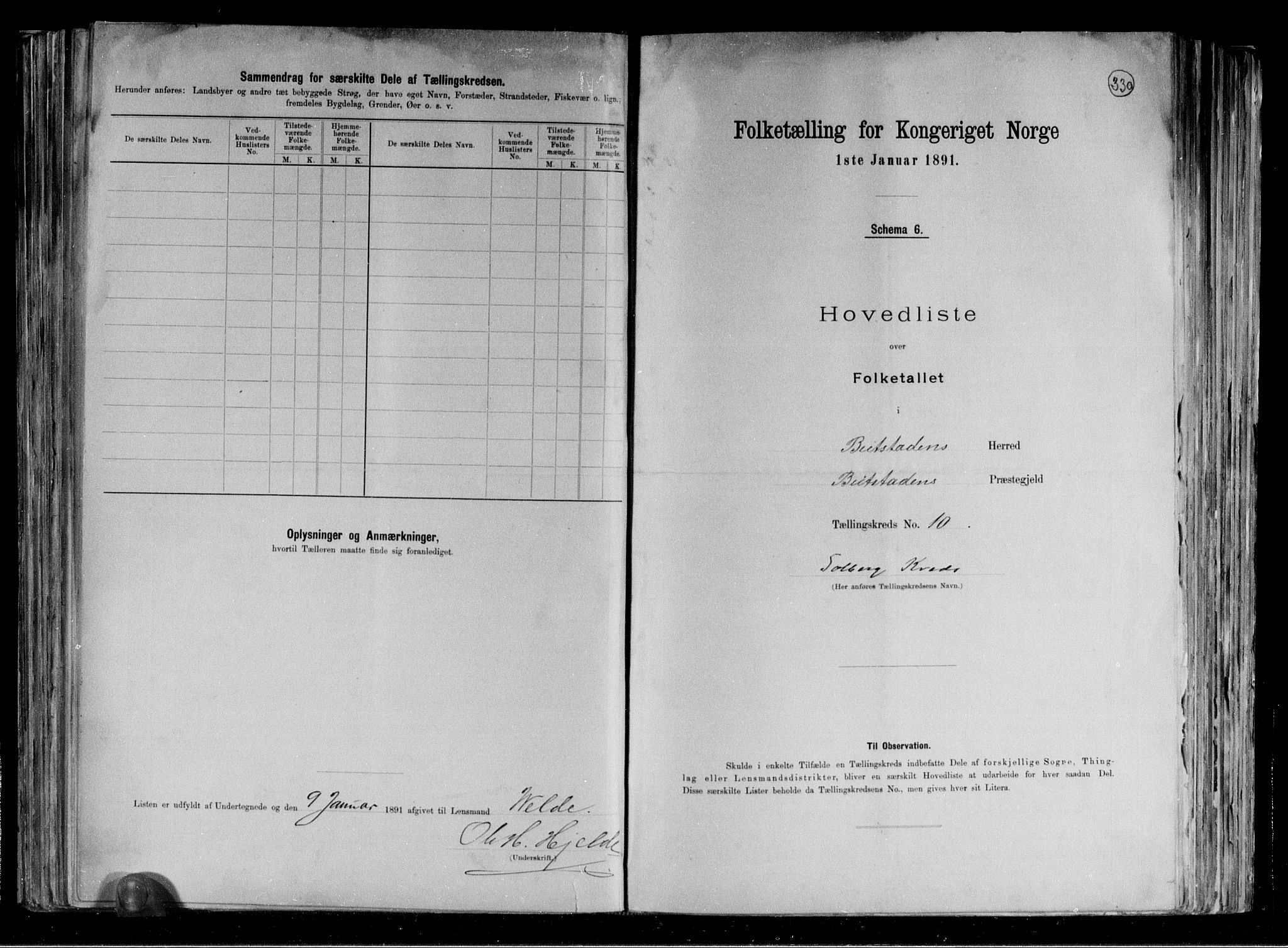 RA, 1891 census for 1727 Beitstad, 1891, p. 27