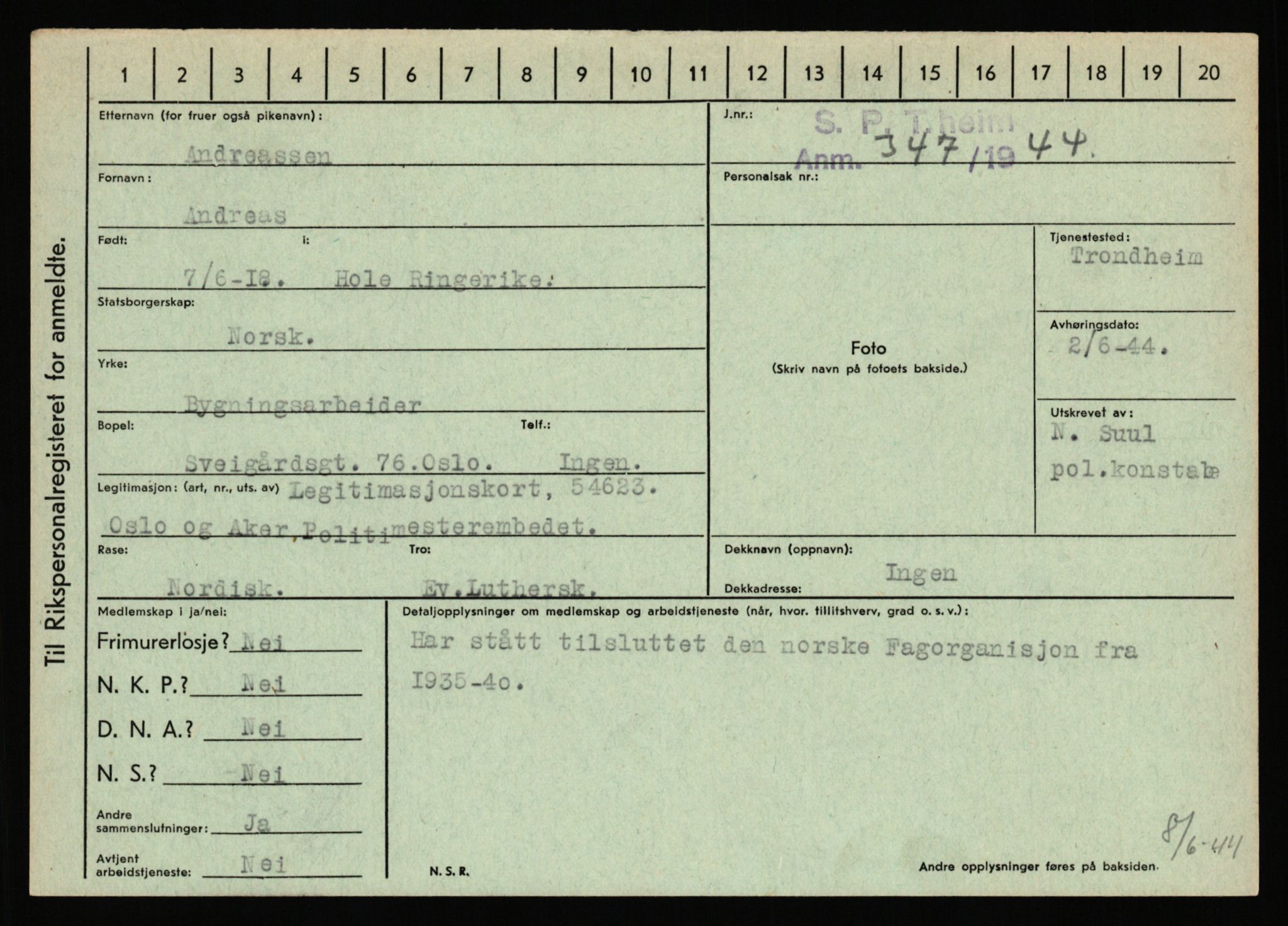 Statspolitiet - Hovedkontoret / Osloavdelingen, AV/RA-S-1329/C/Ca/L0001: Aabakken - Armann, 1943-1945, p. 3703