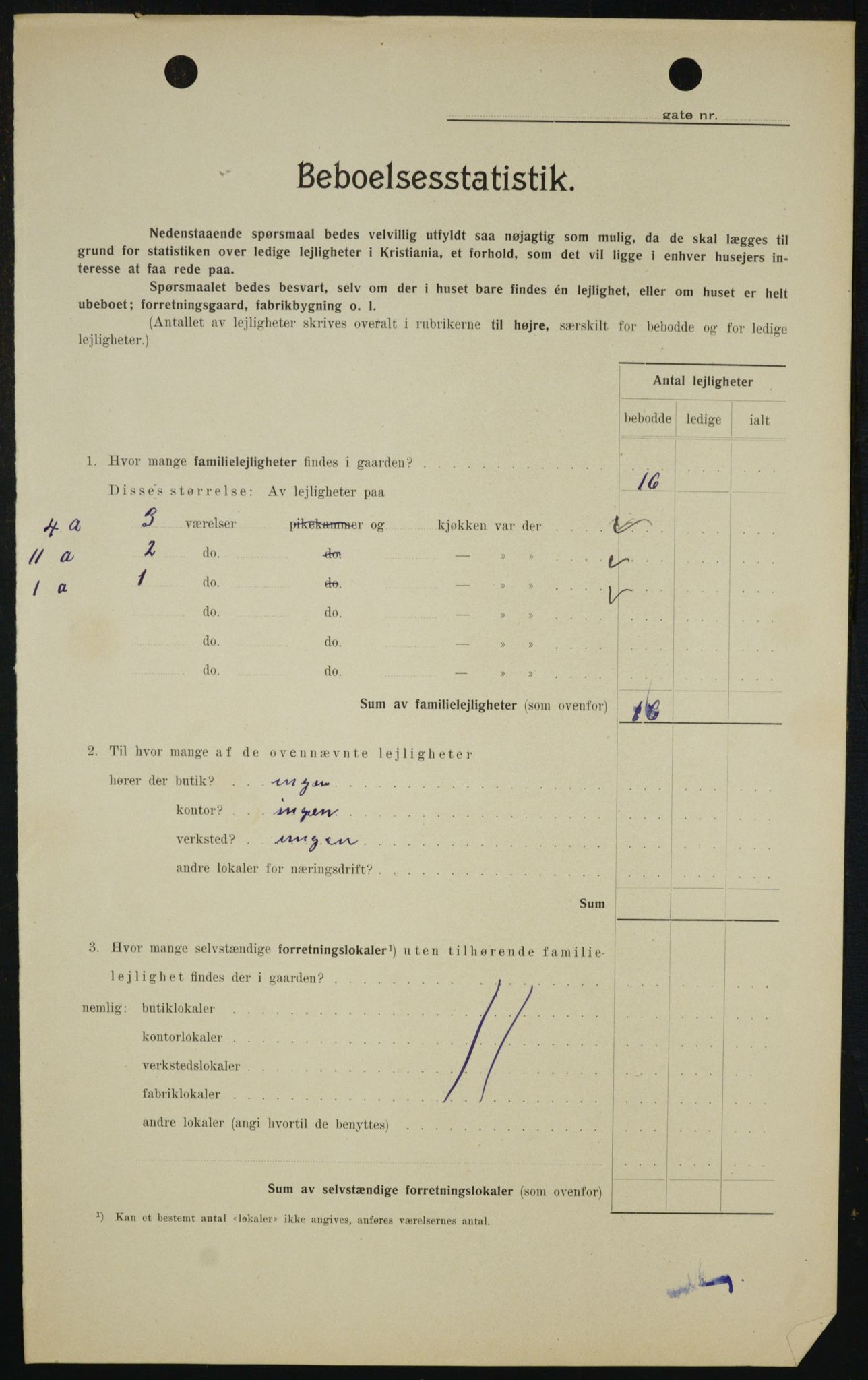 OBA, Municipal Census 1909 for Kristiania, 1909, p. 59221