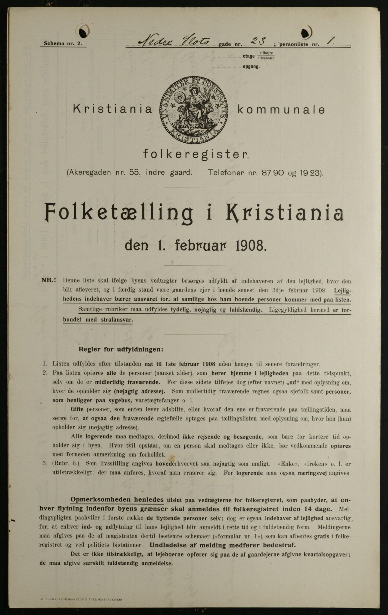 OBA, Municipal Census 1908 for Kristiania, 1908, p. 62321