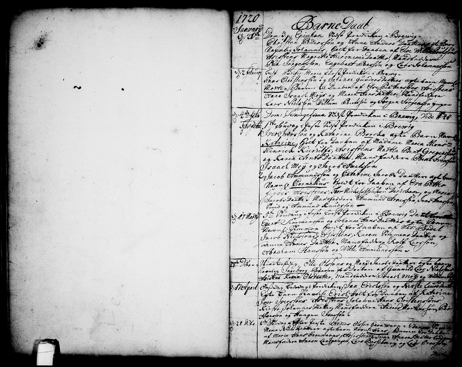 Brevik kirkebøker, SAKO/A-255/F/Fa/L0002: Parish register (official) no. 2, 1720-1764, p. 24