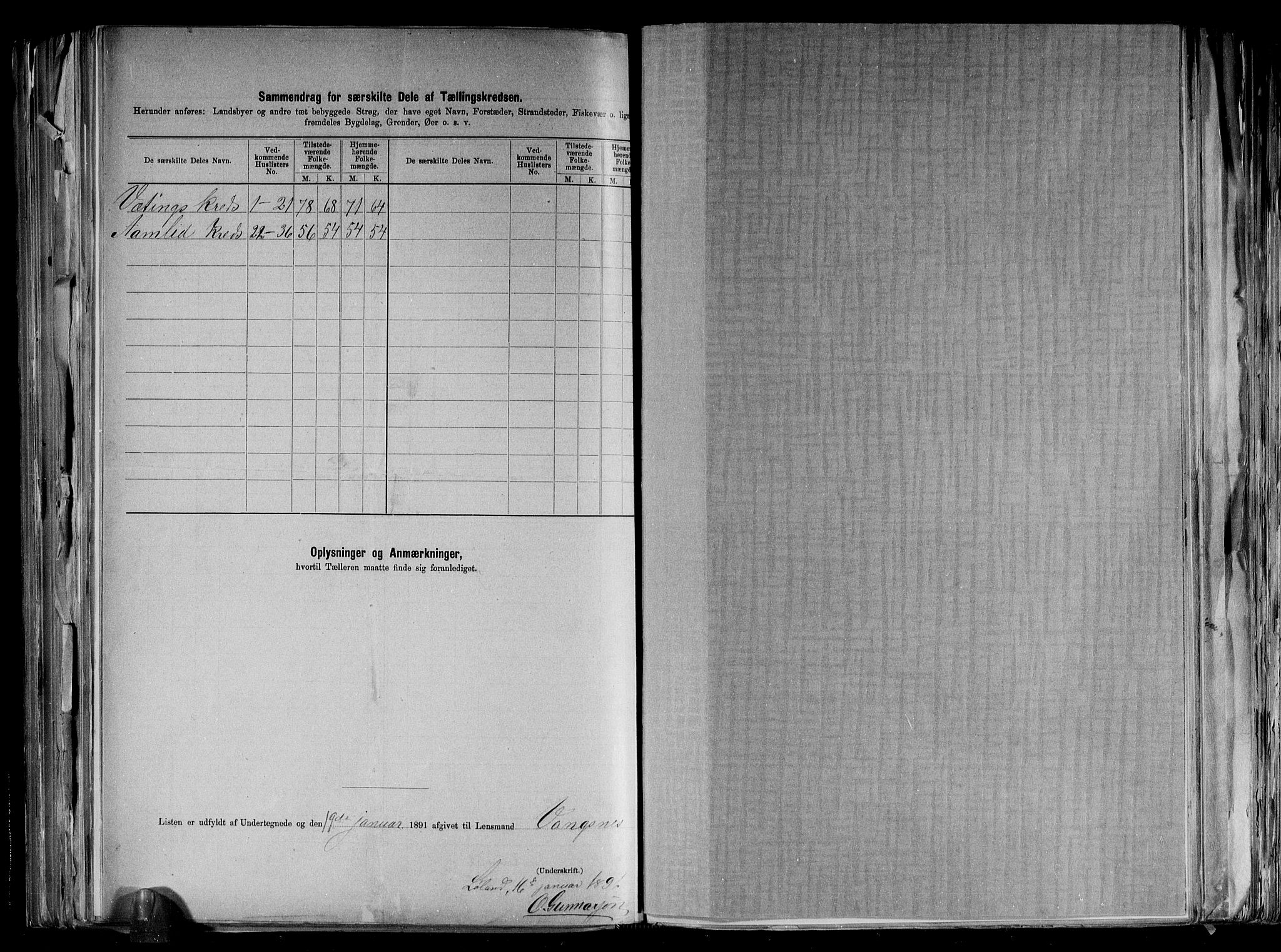 RA, 1891 census for 0933 Herefoss, 1891, p. 11