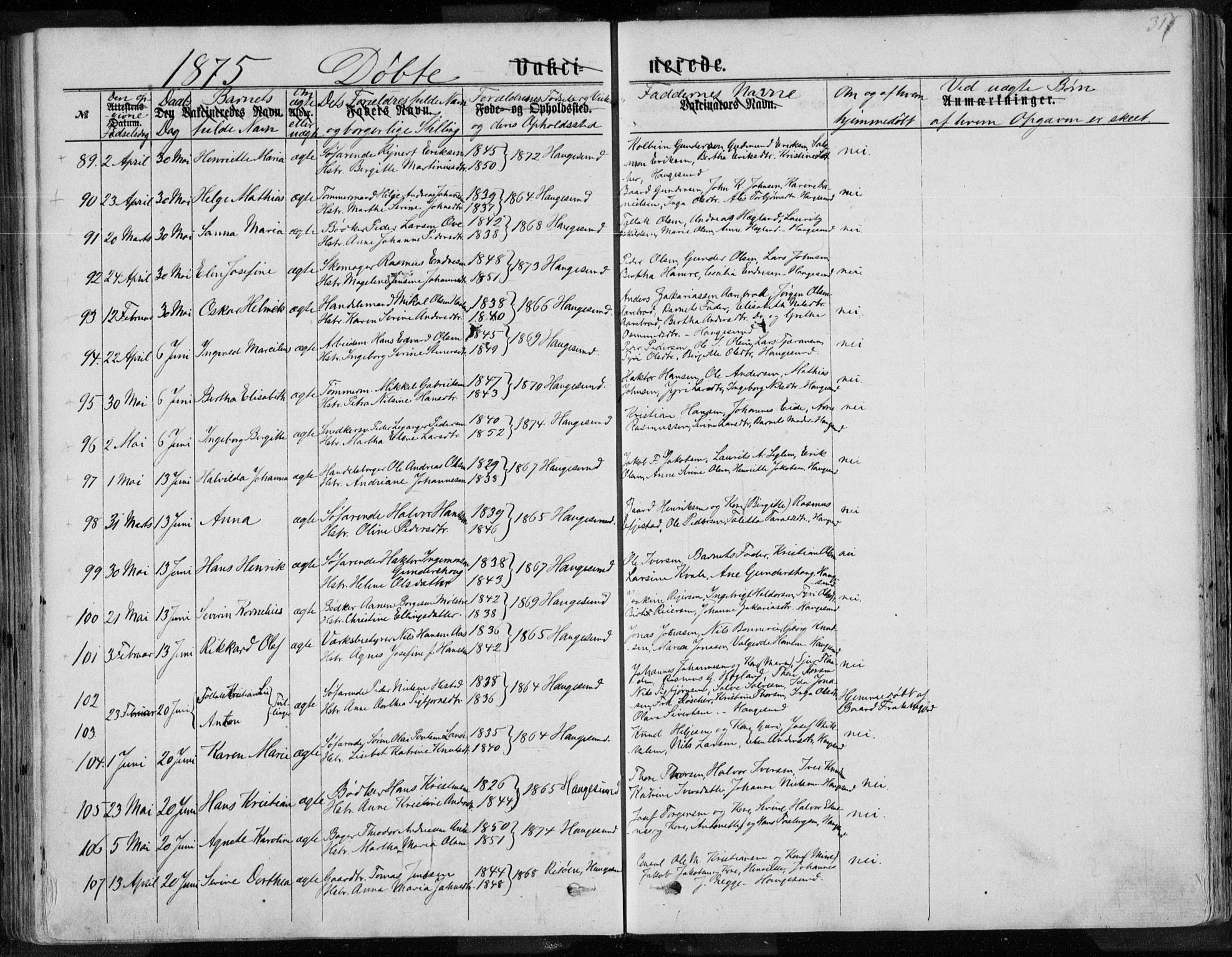 Torvastad sokneprestkontor, AV/SAST-A -101857/H/Ha/Haa/L0013: Parish register (official) no. A 12.2, 1867-1877