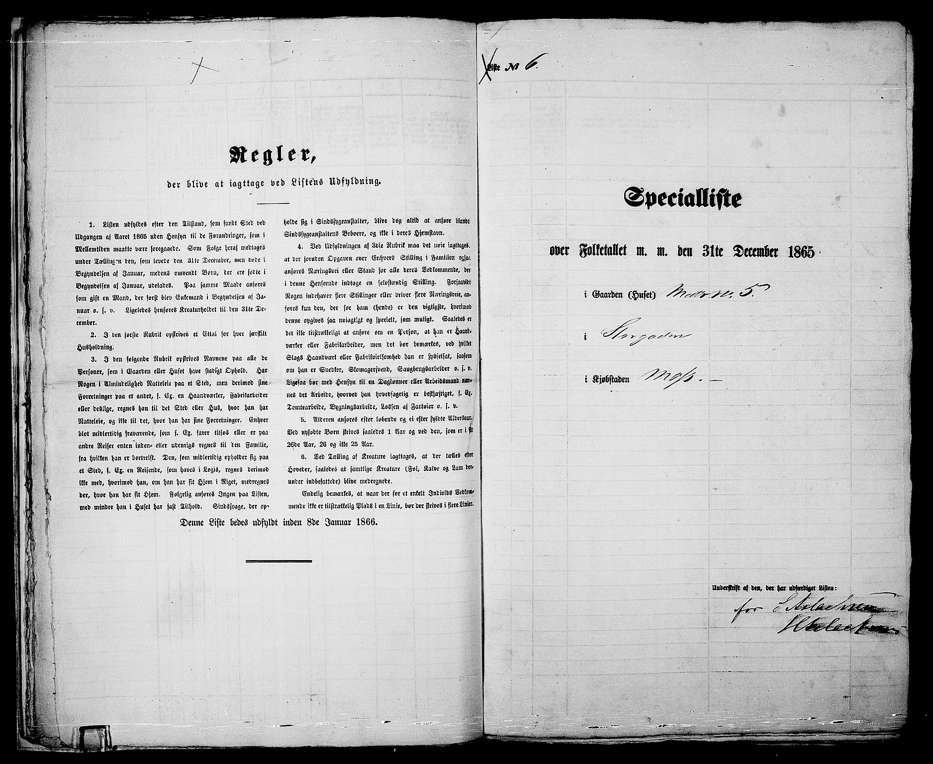 RA, 1865 census for Moss/Moss, 1865, p. 20