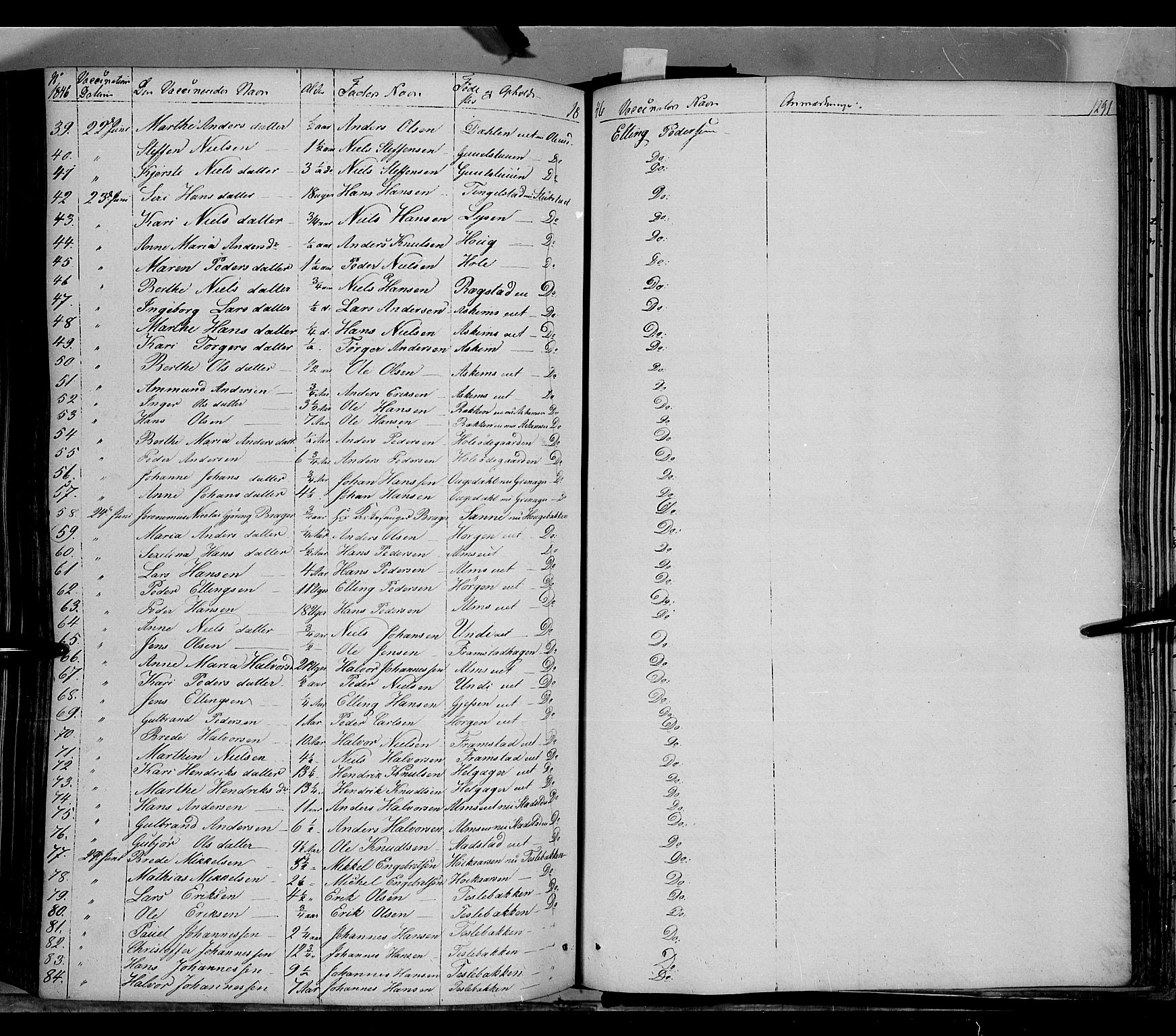 Gran prestekontor, SAH/PREST-112/H/Ha/Haa/L0011: Parish register (official) no. 11, 1842-1856, p. 1290-1291