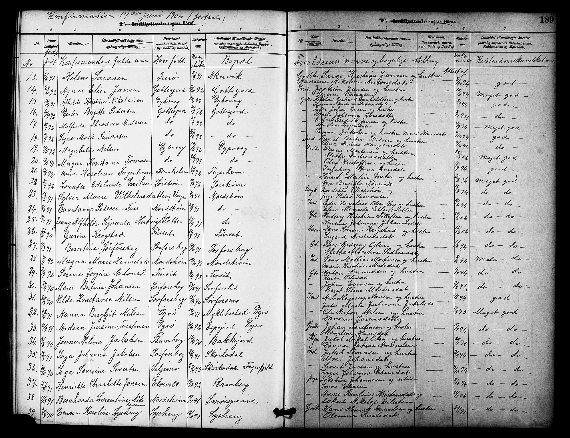 Tranøy sokneprestkontor, SATØ/S-1313/I/Ia/Iab/L0022klokker: Parish register (copy) no. 22, 1887-1912, p. 189