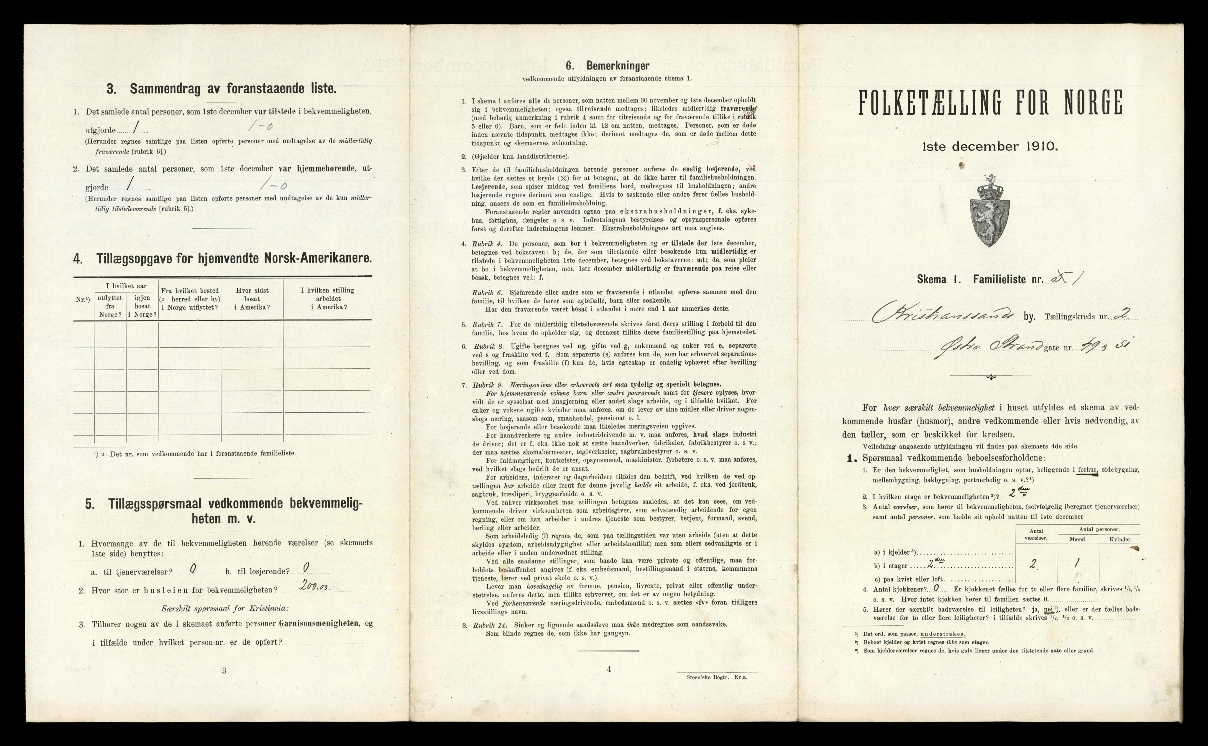 RA, 1910 census for Kristiansand, 1910, p. 392