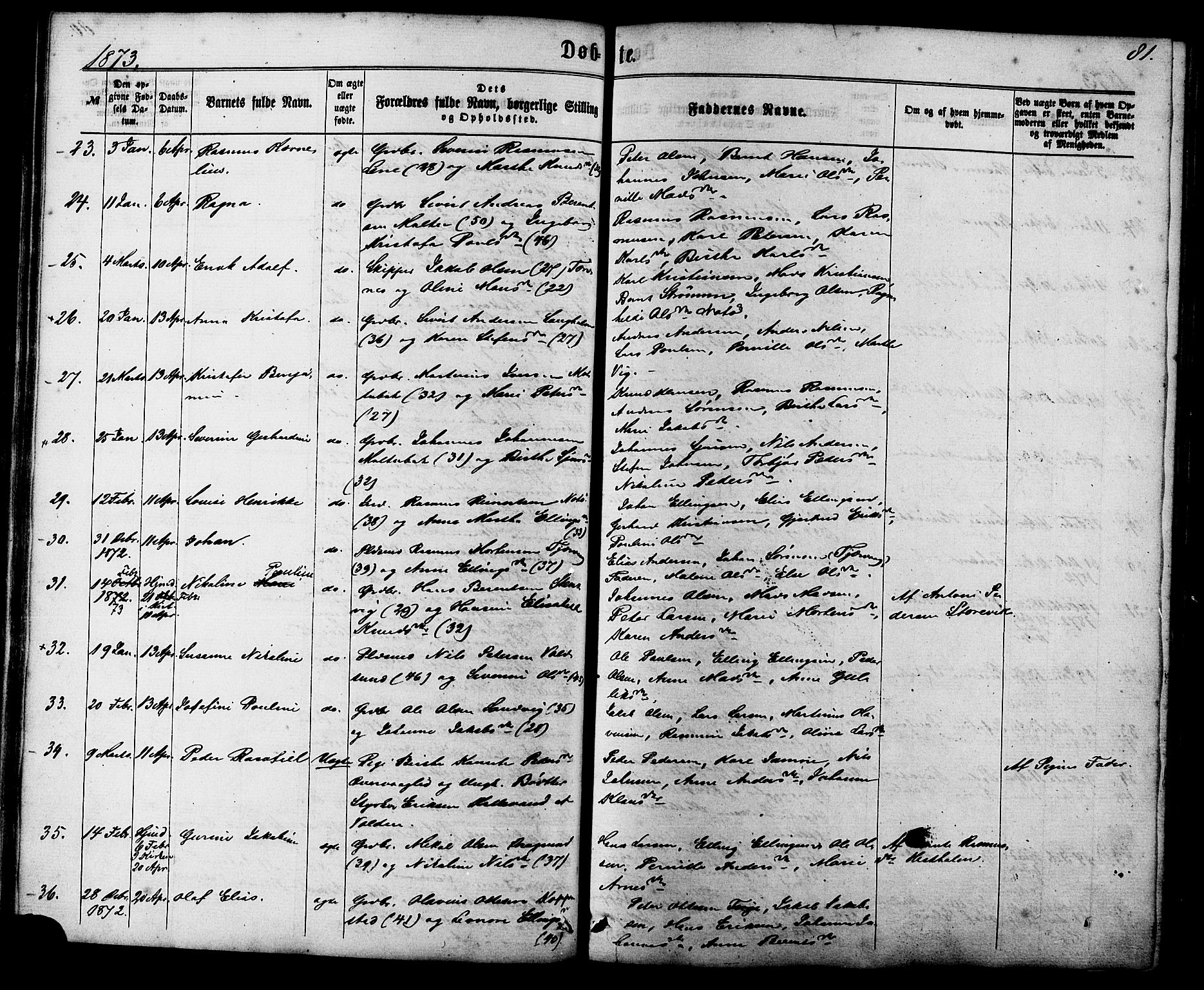 Ministerialprotokoller, klokkerbøker og fødselsregistre - Møre og Romsdal, AV/SAT-A-1454/507/L0071: Parish register (official) no. 507A06, 1863-1878, p. 81