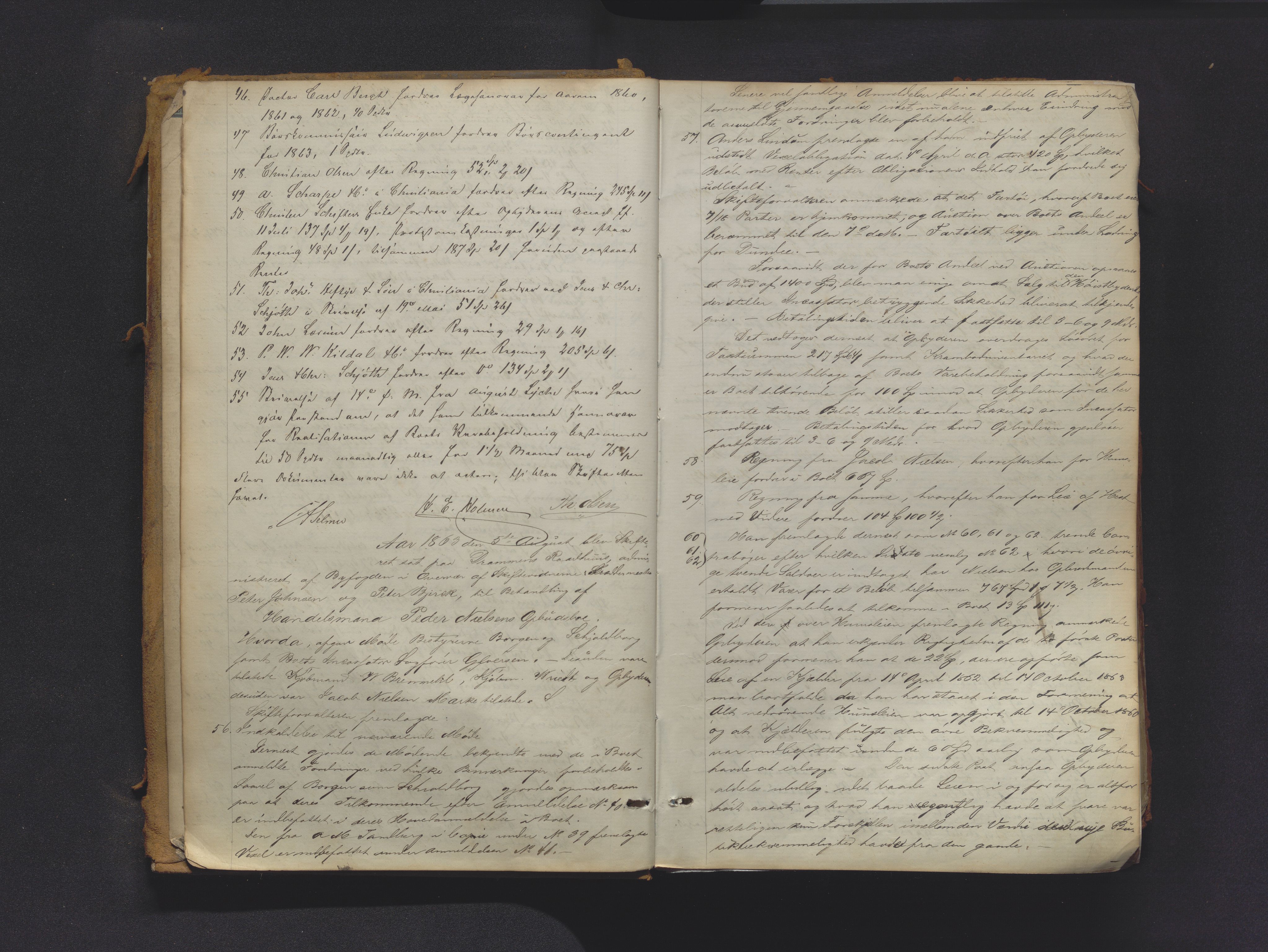 Drammen byfogd, AV/SAKO-A-222/H/Hb/Hbc/L0011: Skifteforhandlingsprotokoll., 1863-1873, p. 4