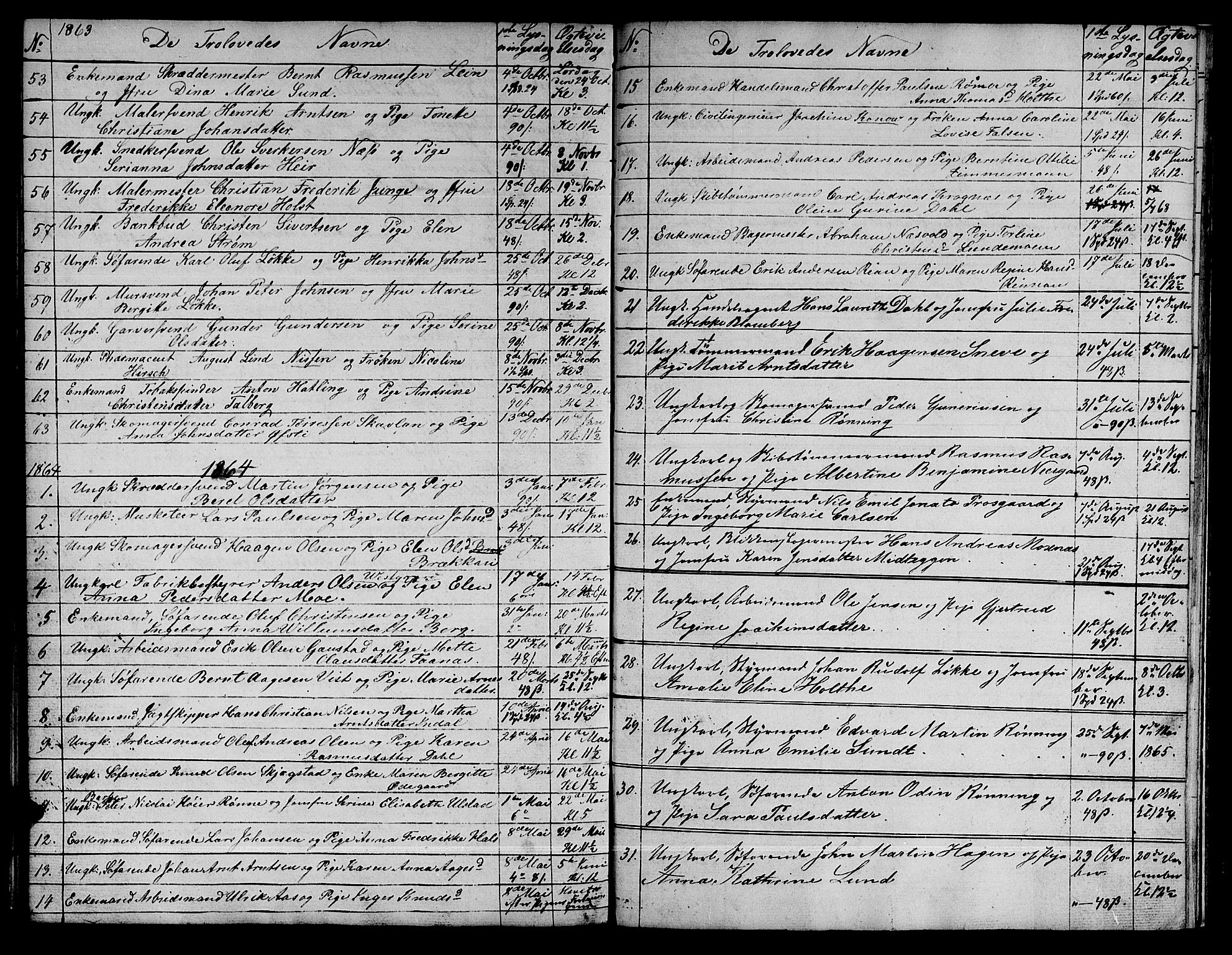 Ministerialprotokoller, klokkerbøker og fødselsregistre - Sør-Trøndelag, SAT/A-1456/601/L0085: Parish register (copy) no. 601C03, 1842-1869