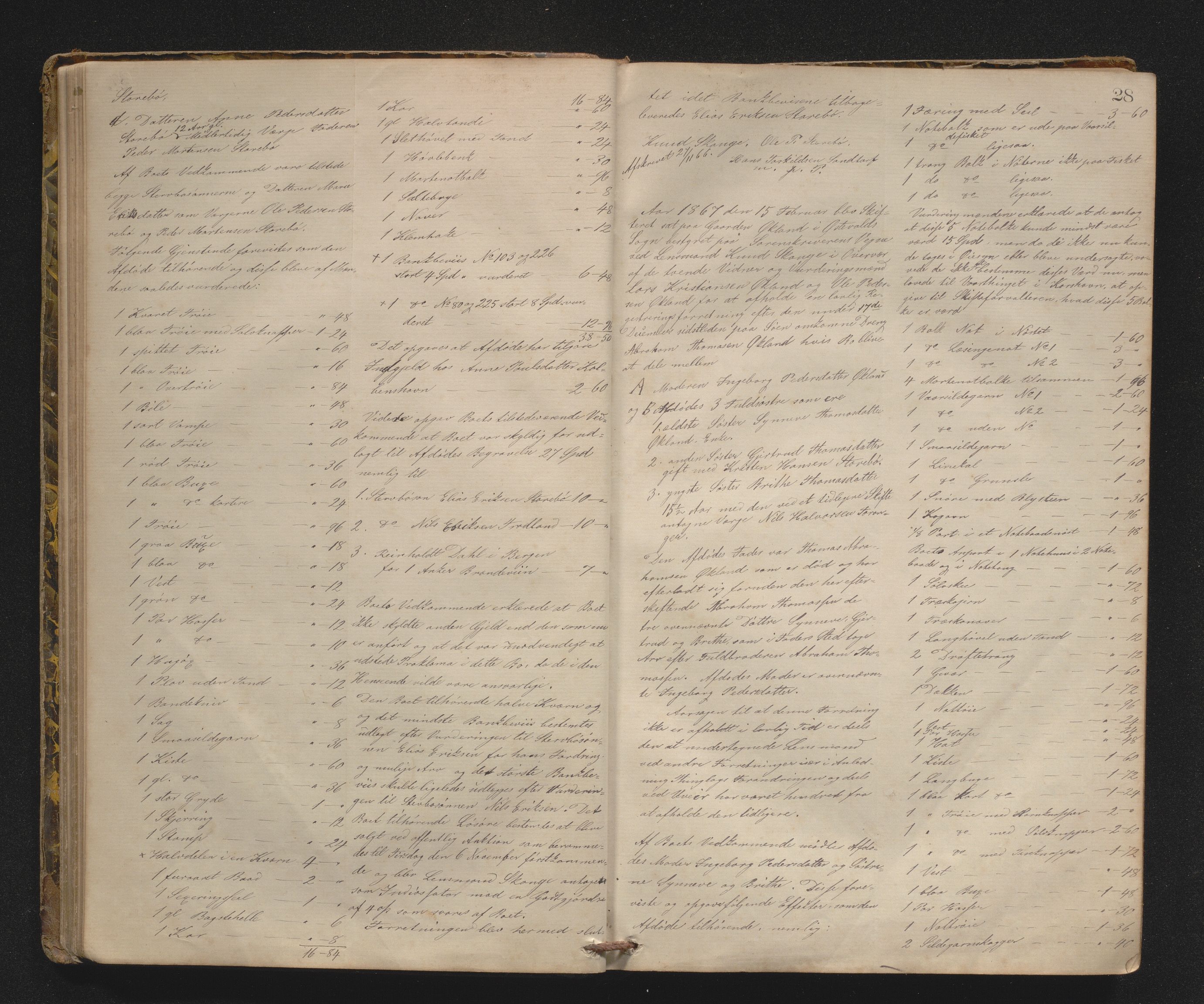 Lensmannen i Sund og Austevoll, AV/SAB-A-35201/0006/L0010: Registreringsprotokoll, 1863-1877, p. 27b-28a