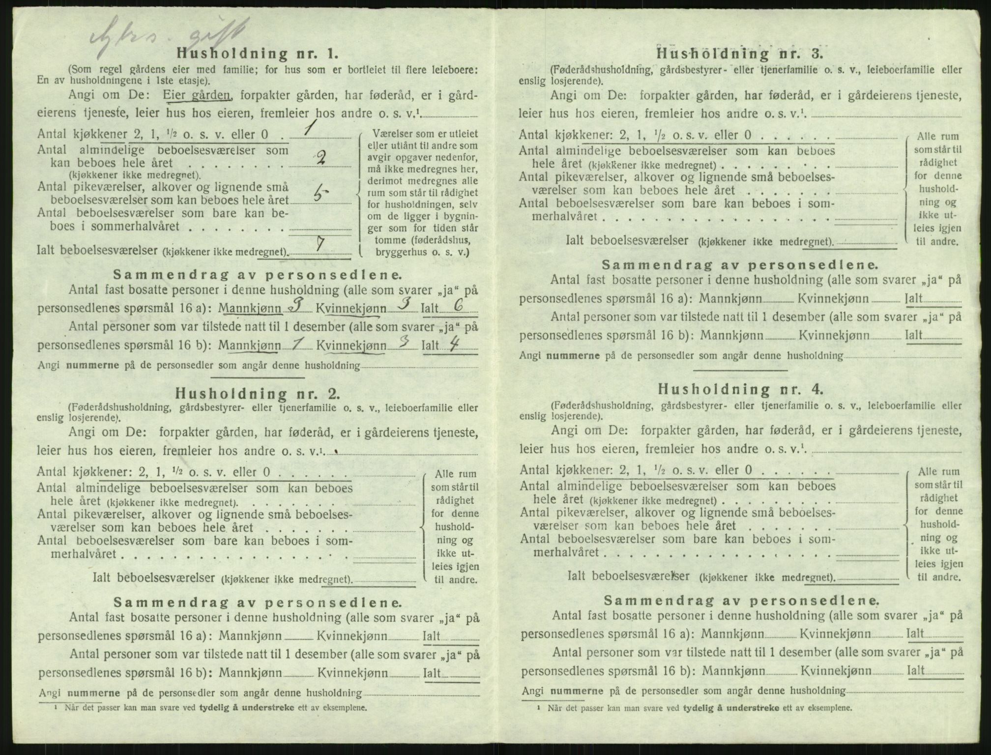 SAT, 1920 census for Borge, 1920, p. 1474