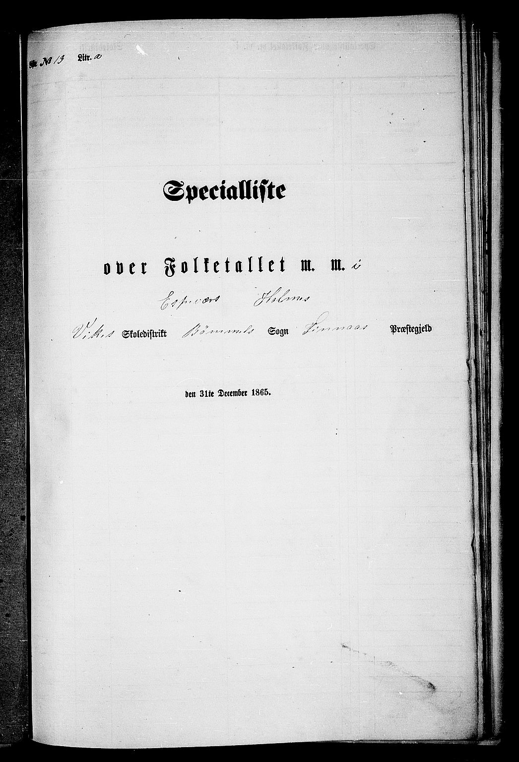 RA, 1865 census for Finnås, 1865, p. 169