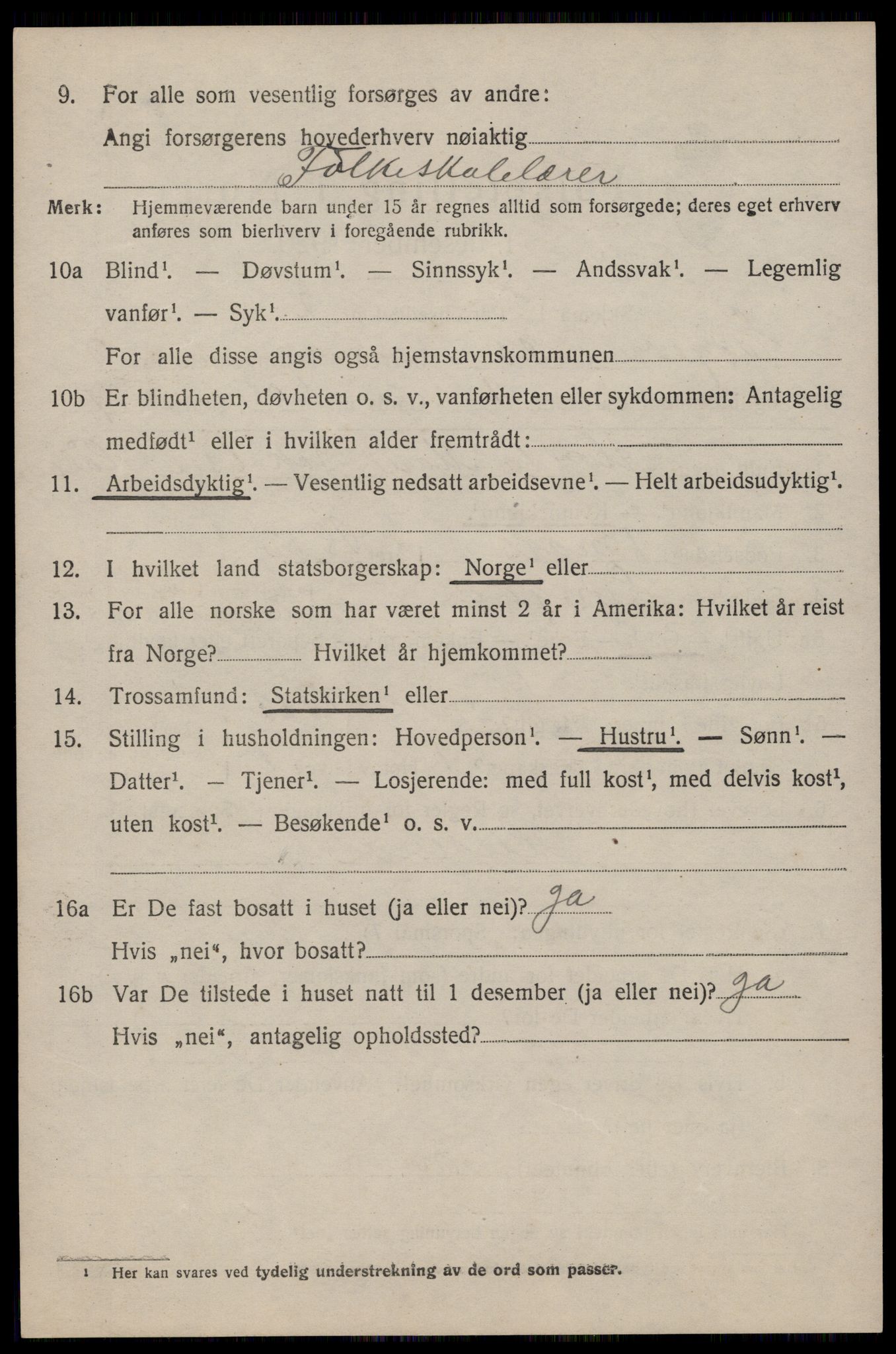 SAST, 1920 census for Eigersund, 1920, p. 5816