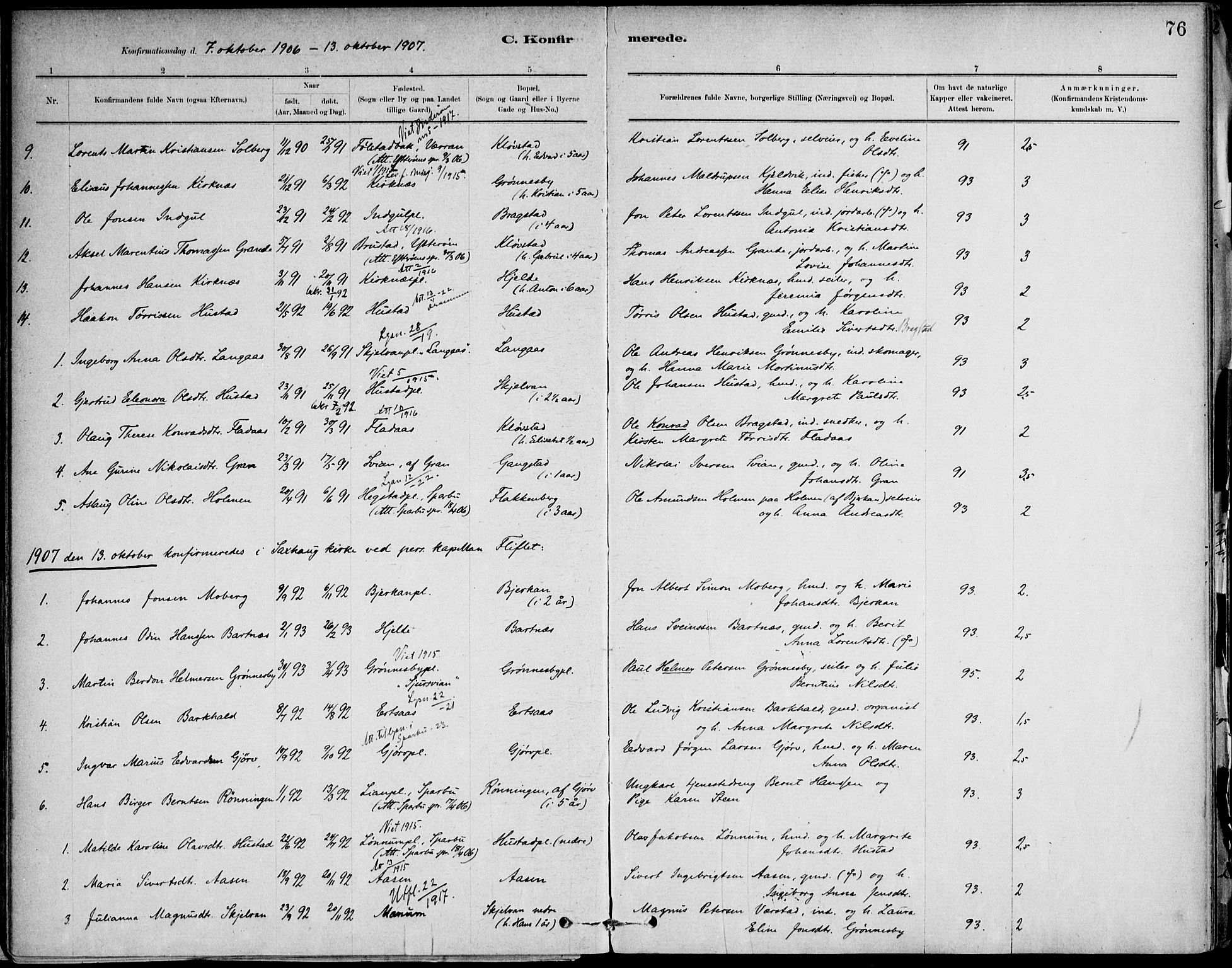 Ministerialprotokoller, klokkerbøker og fødselsregistre - Nord-Trøndelag, AV/SAT-A-1458/732/L0316: Parish register (official) no. 732A01, 1879-1921, p. 76