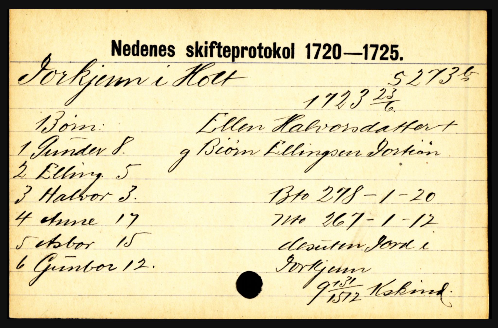 Nedenes sorenskriveri før 1824, AV/SAK-1221-0007/H, p. 14131