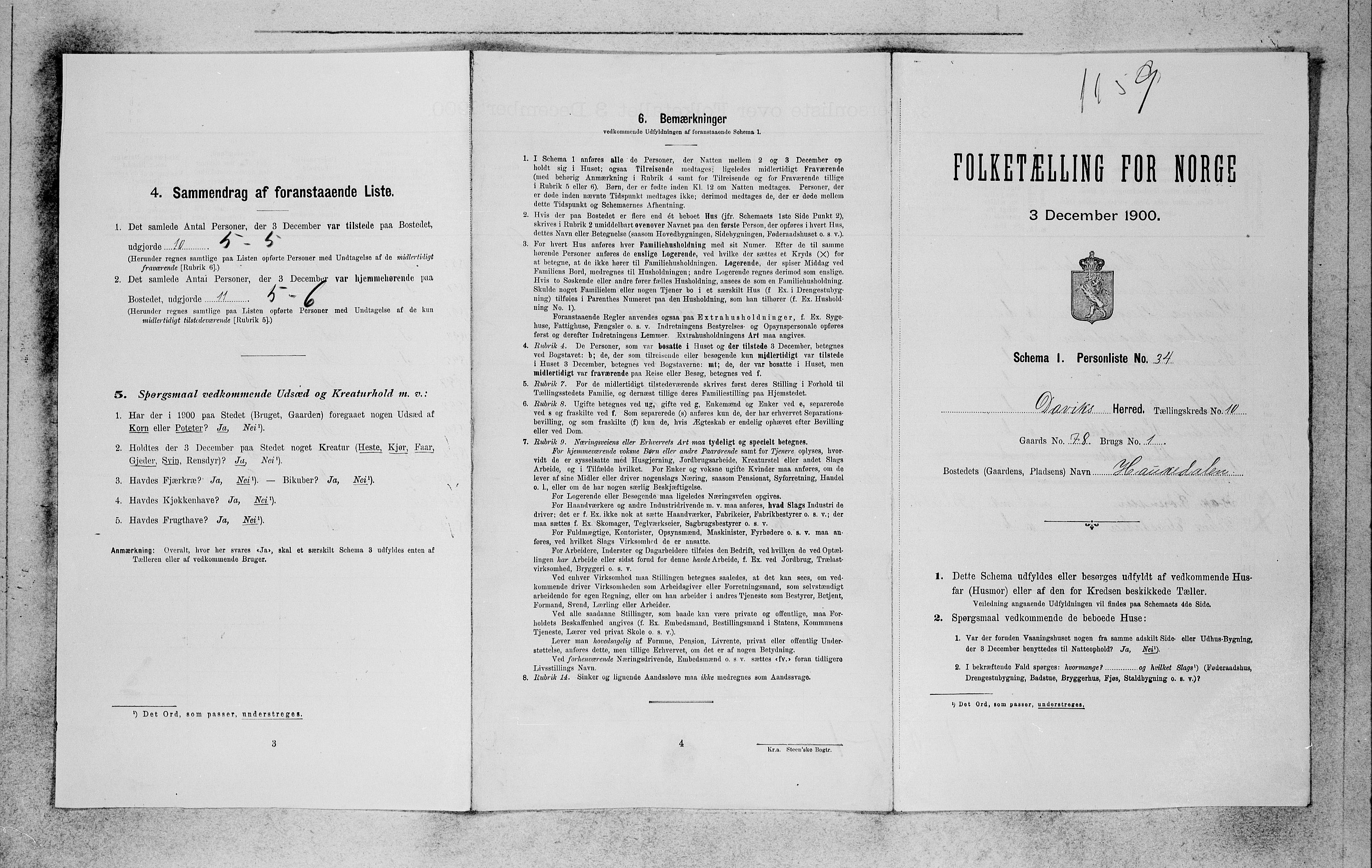 SAB, 1900 census for Davik, 1900, p. 783