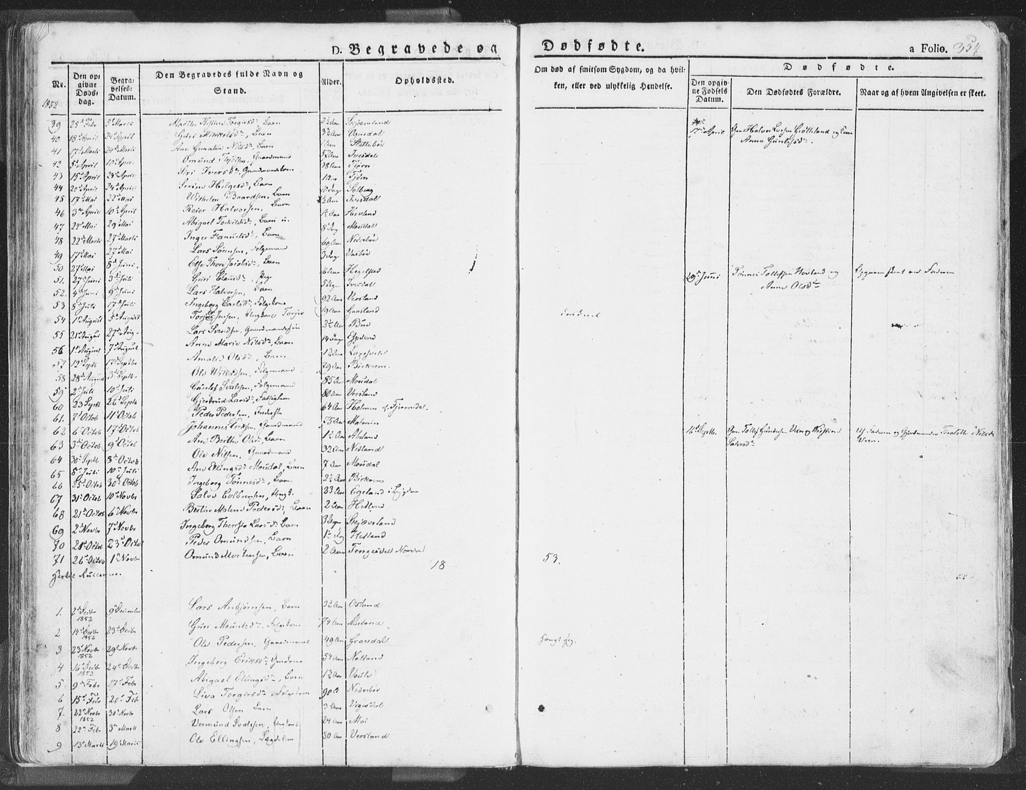 Helleland sokneprestkontor, AV/SAST-A-101810: Parish register (official) no. A 6.2, 1834-1863, p. 354