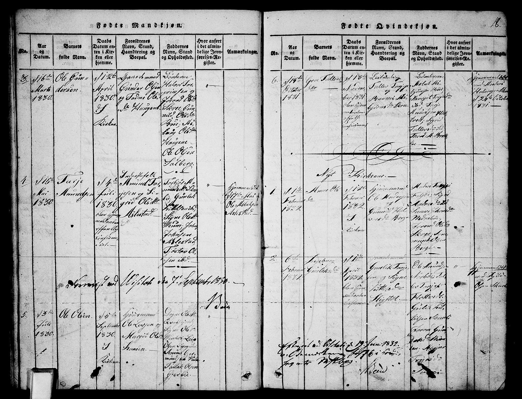 Fyresdal kirkebøker, SAKO/A-263/G/Ga/L0003: Parish register (copy) no. I 3, 1815-1863, p. 18