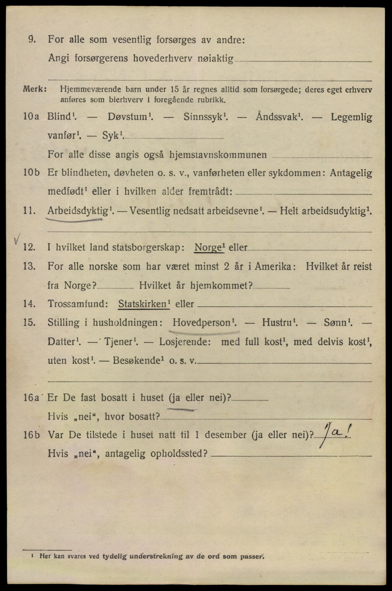 SAO, 1920 census for Kristiania, 1920, p. 585020