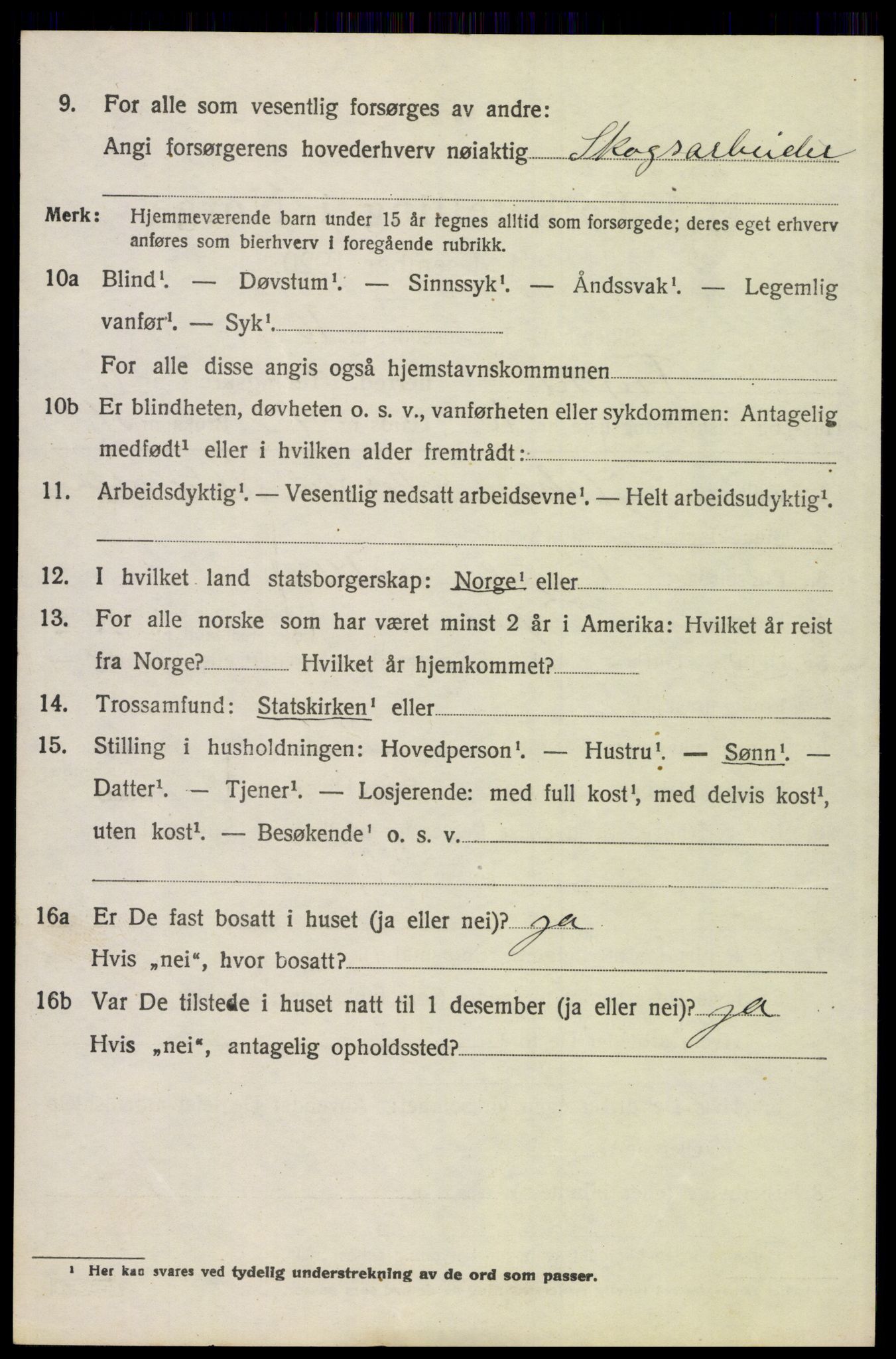 SAH, 1920 census for Trysil, 1920, p. 7860