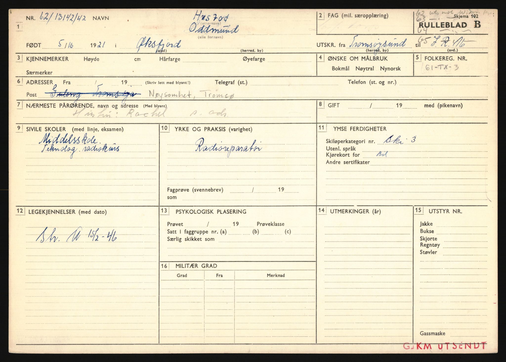 Forsvaret, Troms infanteriregiment nr. 16, AV/RA-RAFA-3146/P/Pa/L0024/0003: Rulleblad / Rulleblad for regimentets menige mannskaper, årsklasse 1942, 1942, p. 112