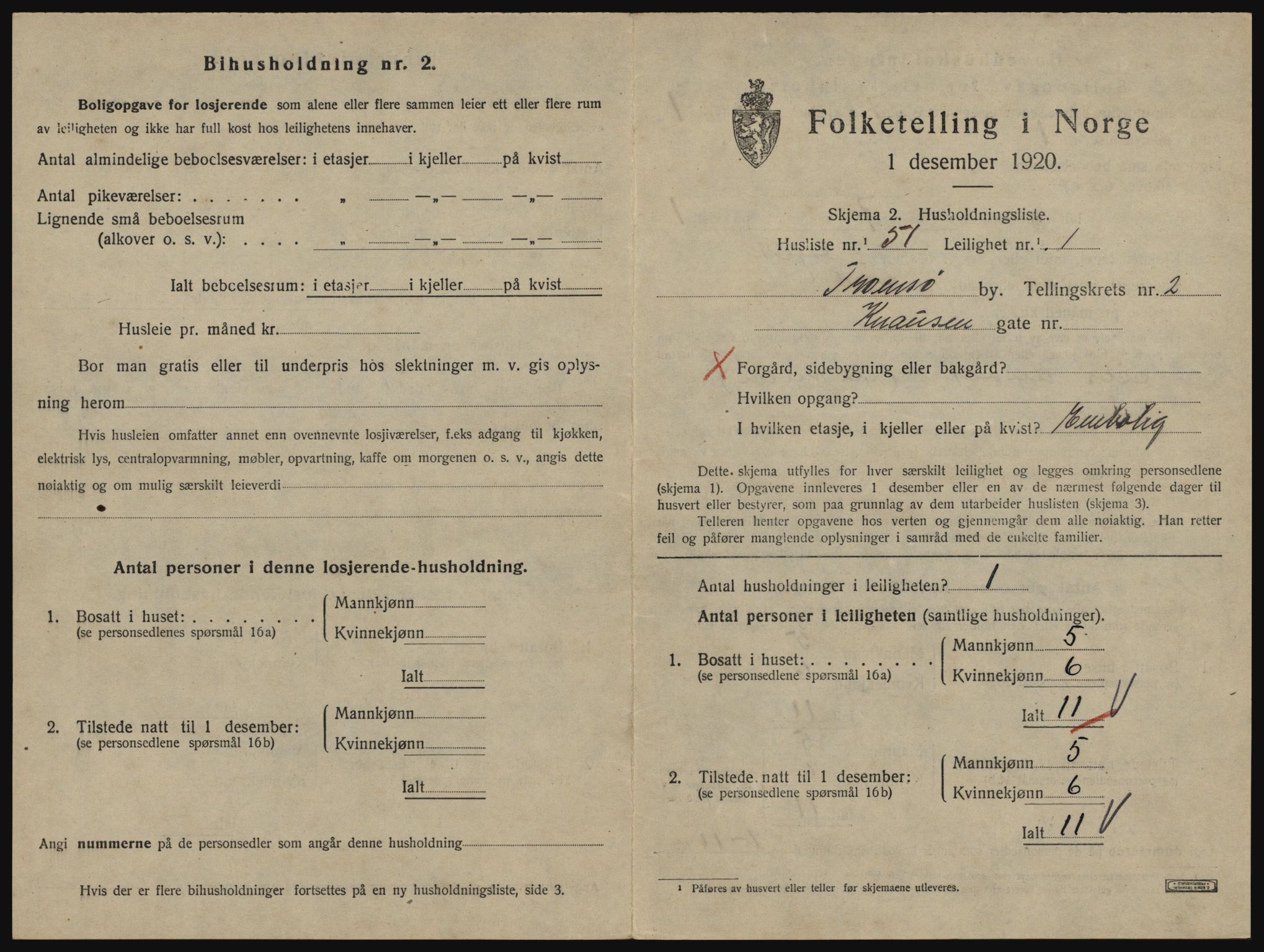 SATØ, 1920 census for Tromsø, 1920, p. 2959