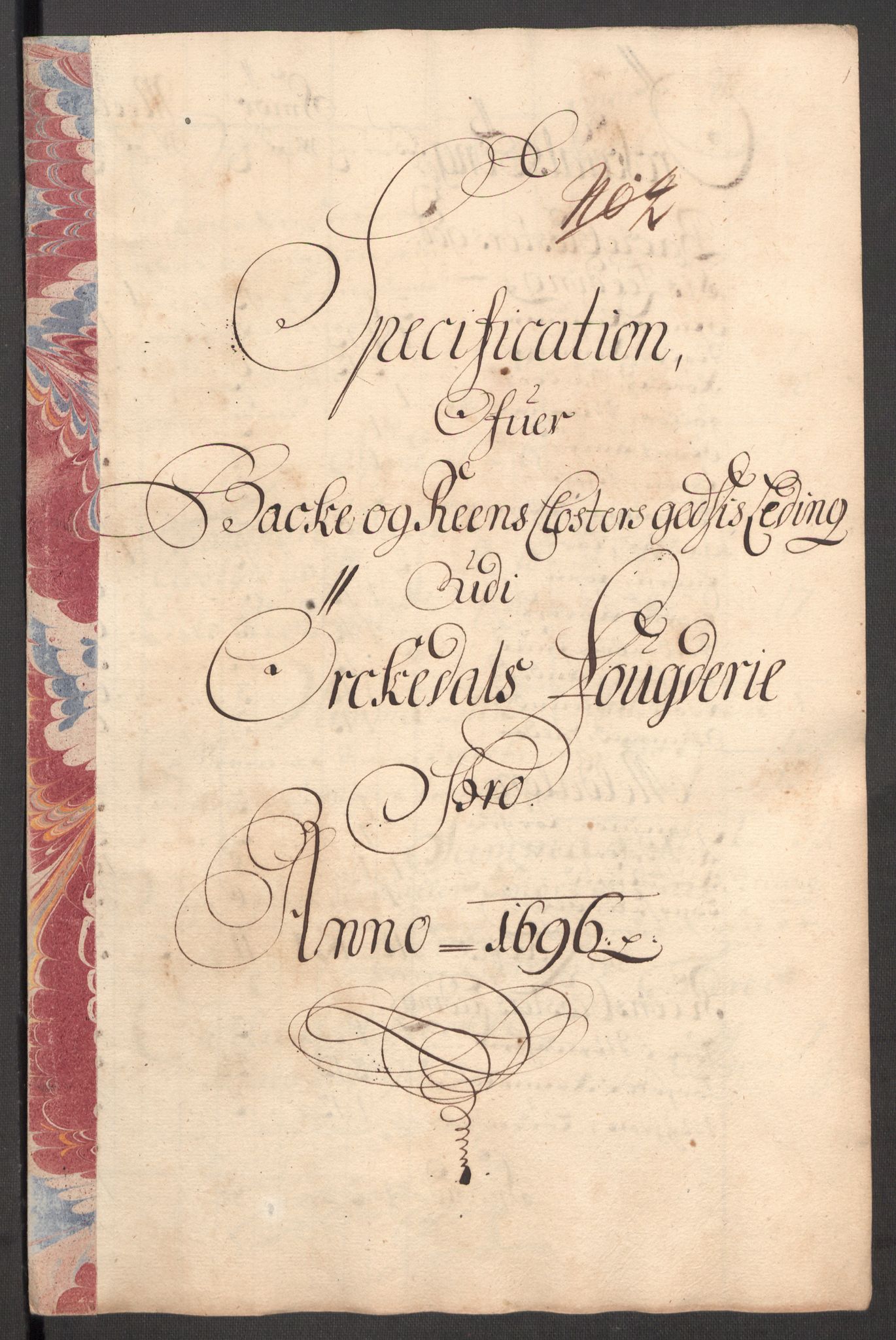 Rentekammeret inntil 1814, Reviderte regnskaper, Fogderegnskap, AV/RA-EA-4092/R60/L3946: Fogderegnskap Orkdal og Gauldal, 1696, p. 223
