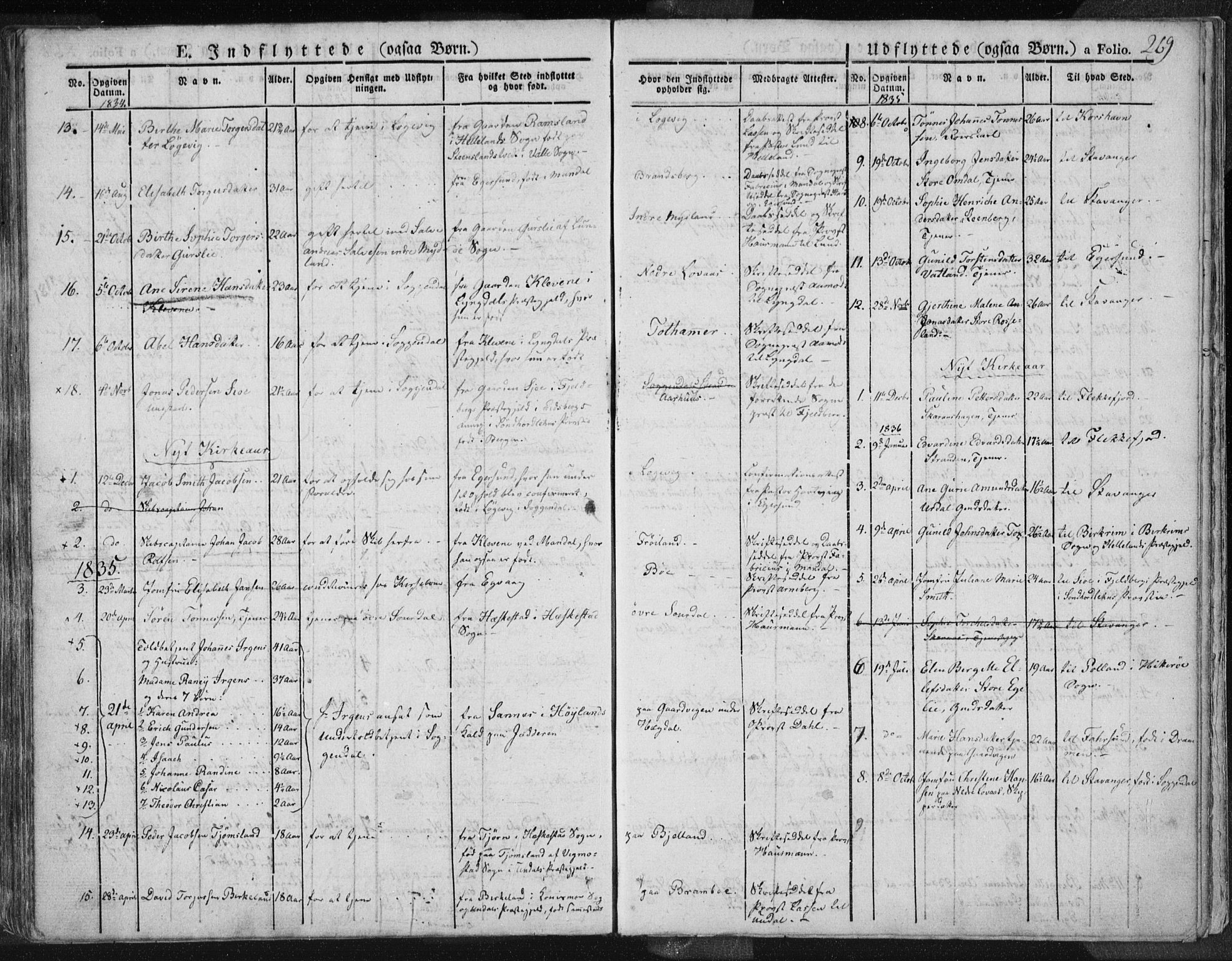 Sokndal sokneprestkontor, AV/SAST-A-101808: Parish register (official) no. A 7.1, 1826-1842, p. 269