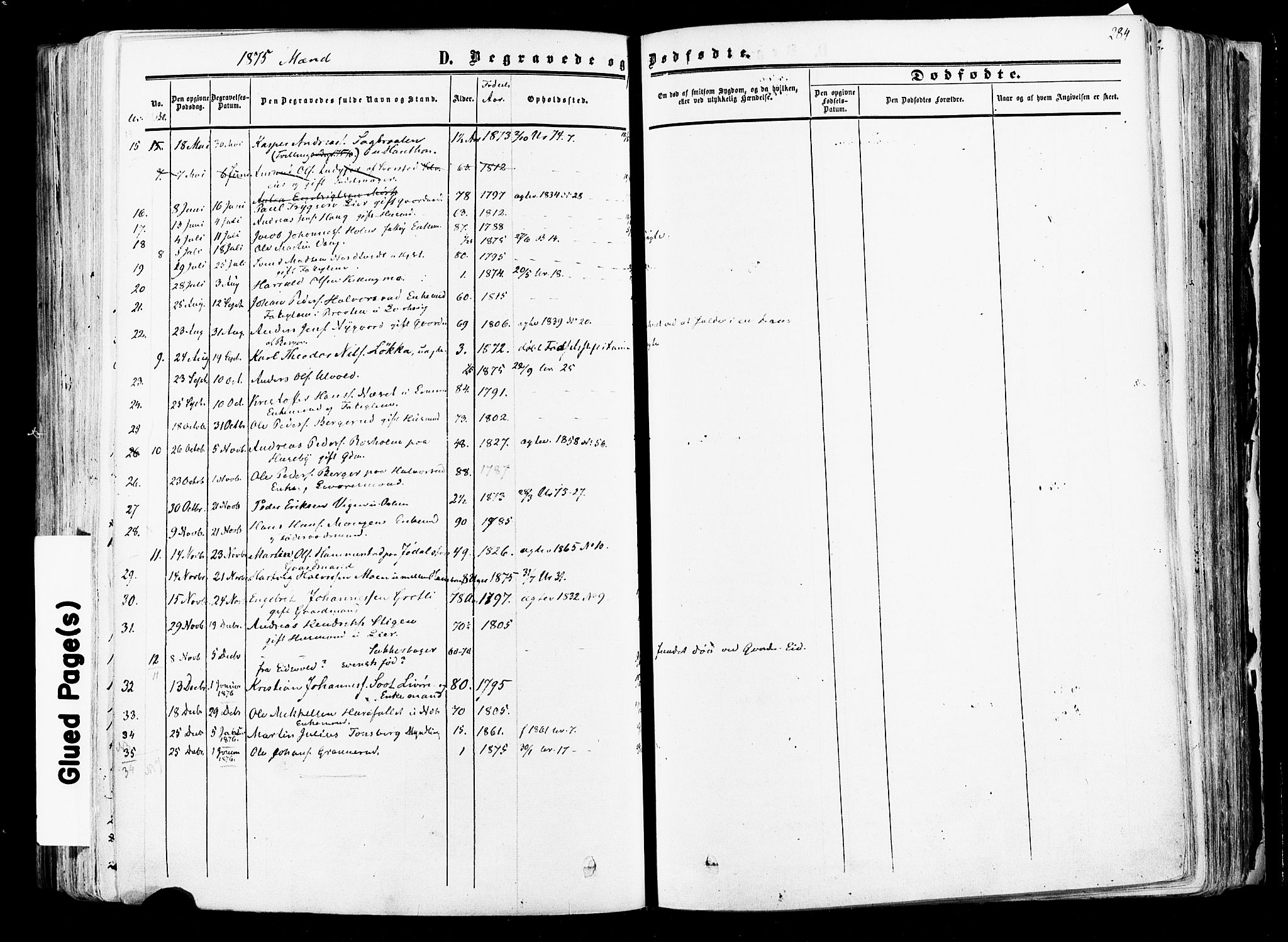 Aurskog prestekontor Kirkebøker, SAO/A-10304a/F/Fa/L0007: Parish register (official) no. I 7, 1854-1877, p. 284