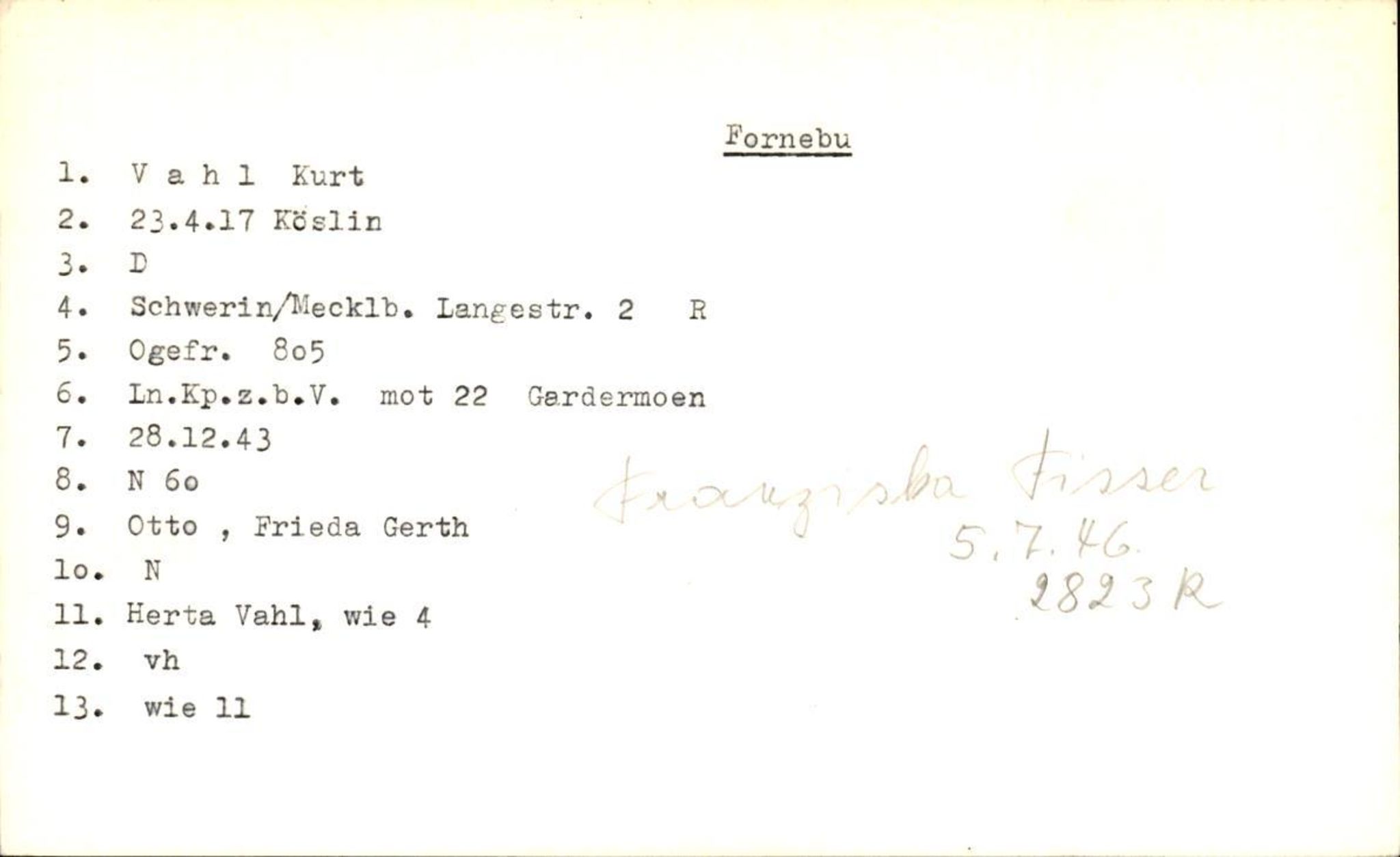 Hjemsendte tyskere , RA/RAFA-6487/D/Db/L0027: Taube-Vydra, 1945-1947, p. 975